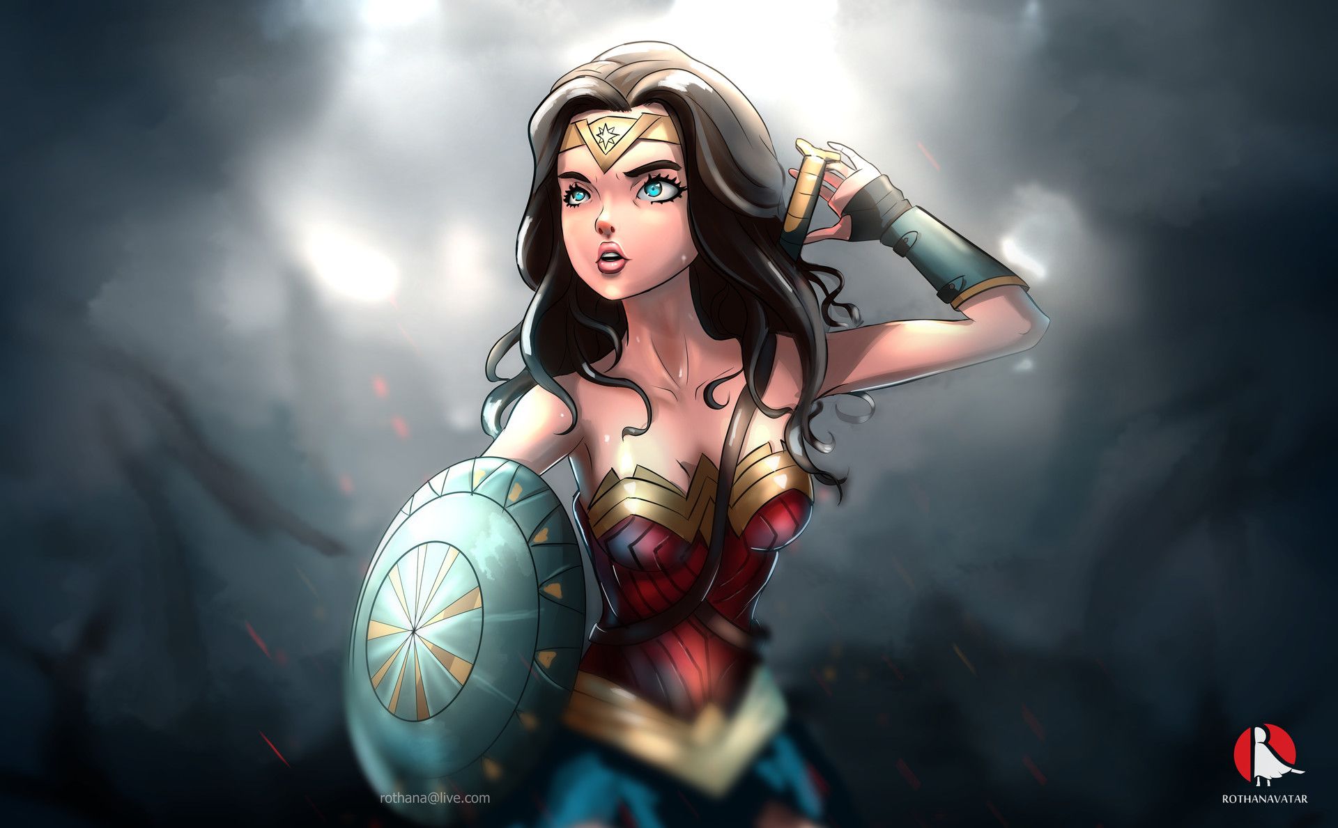 Wonder Woman Cartoon Artwork, HD Superheroes, 4k Wallpapers, Image, Backgrounds, Photos and Pictures
