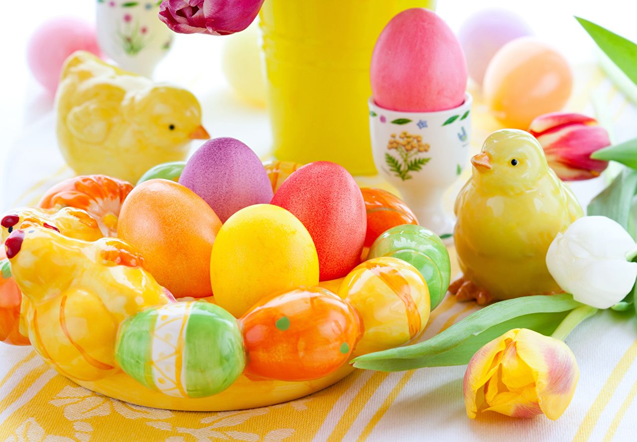 Wallpaper Easter Chicks egg Holidays