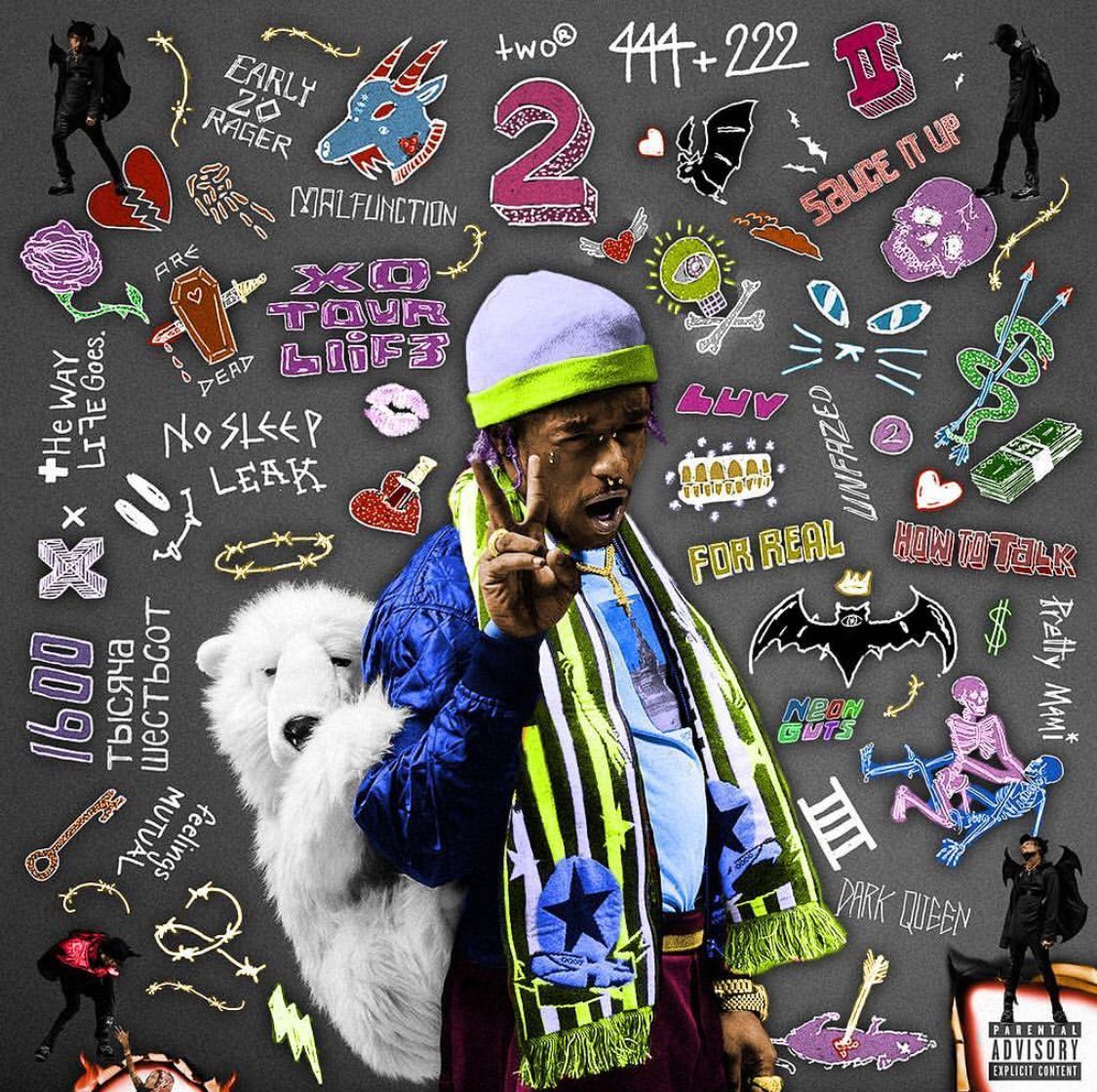 lil uzi vert head clip art album cover drawing black and white