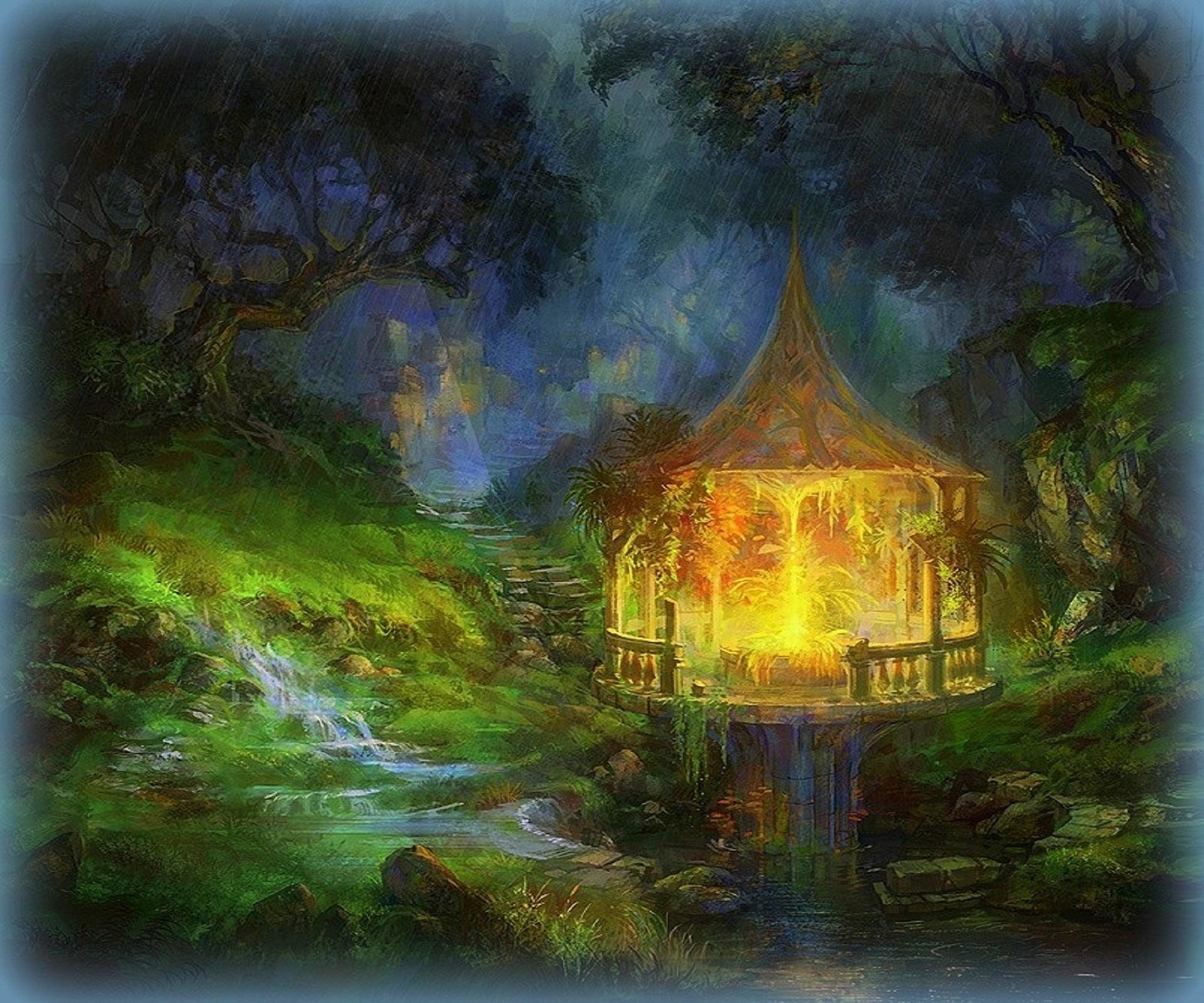 Gazebo Pond Wallpapers - Wallpaper Cave