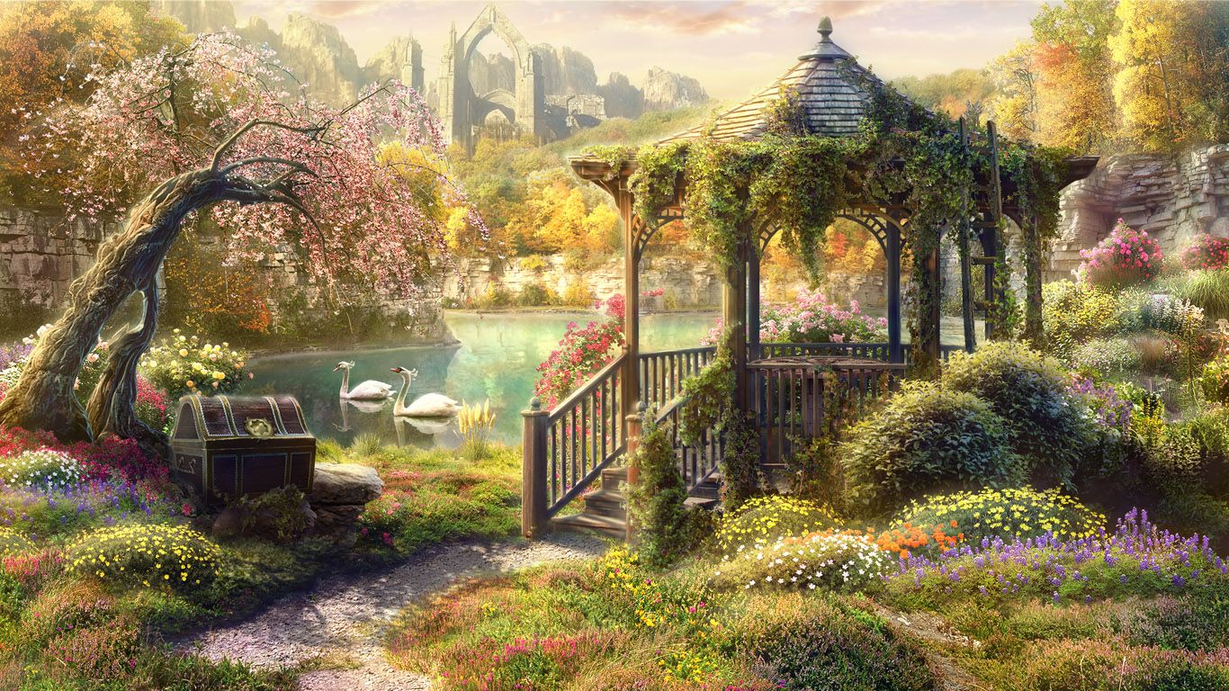 Gazebo Pond Wallpapers - Wallpaper Cave