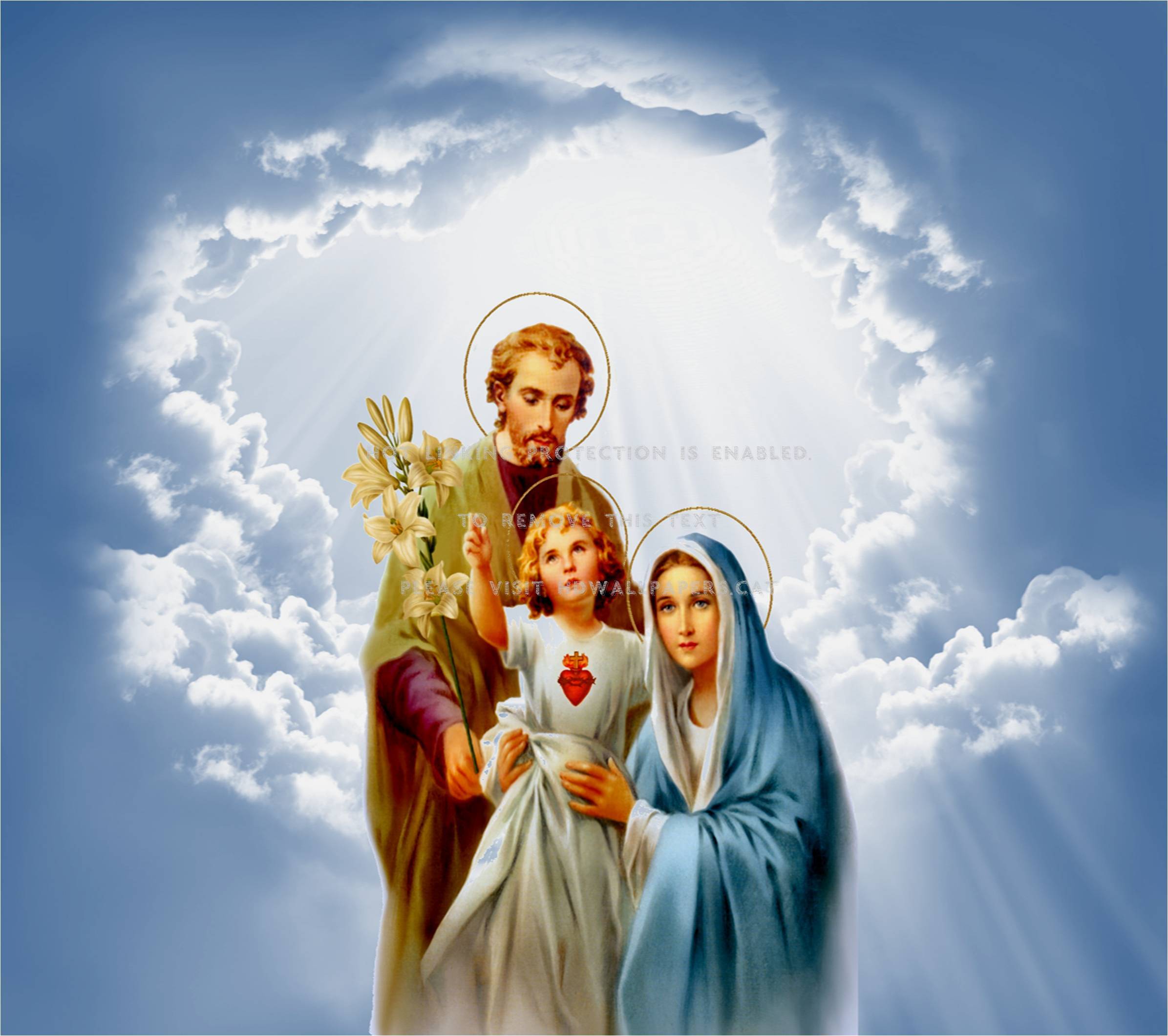 holy family saint joseph virginmary jesus