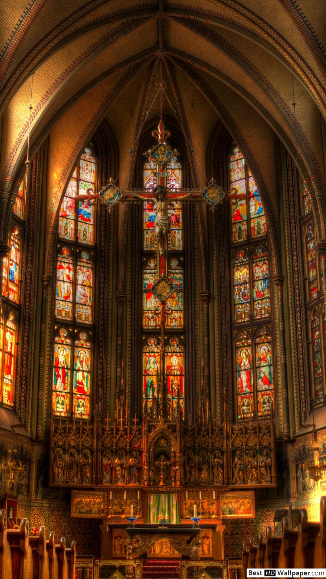 Inside st. joseph's cathedral in groningen HD wallpaper download
