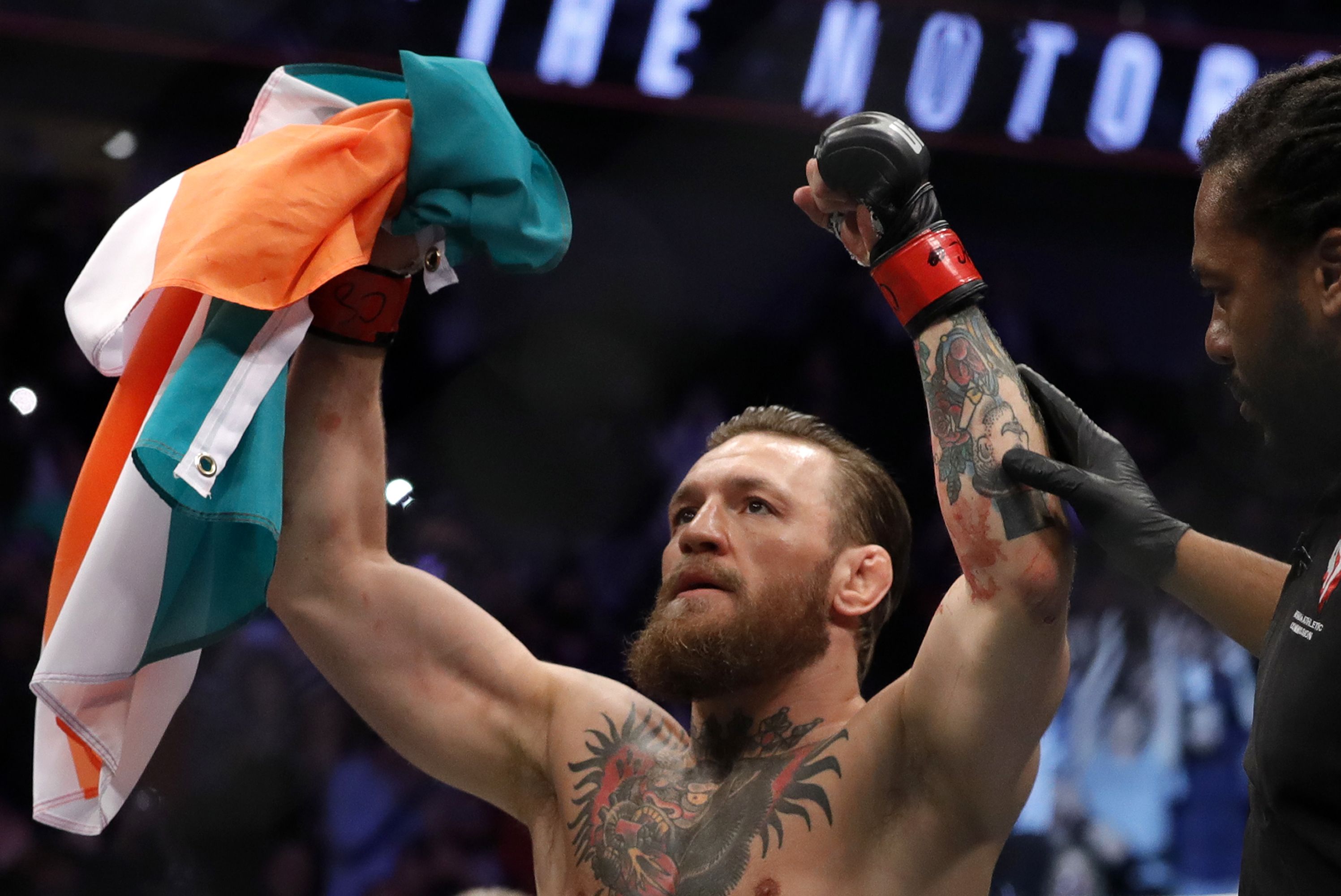 In Picture: Conor Mcgregor Makes A Triumphant Return To The Cage