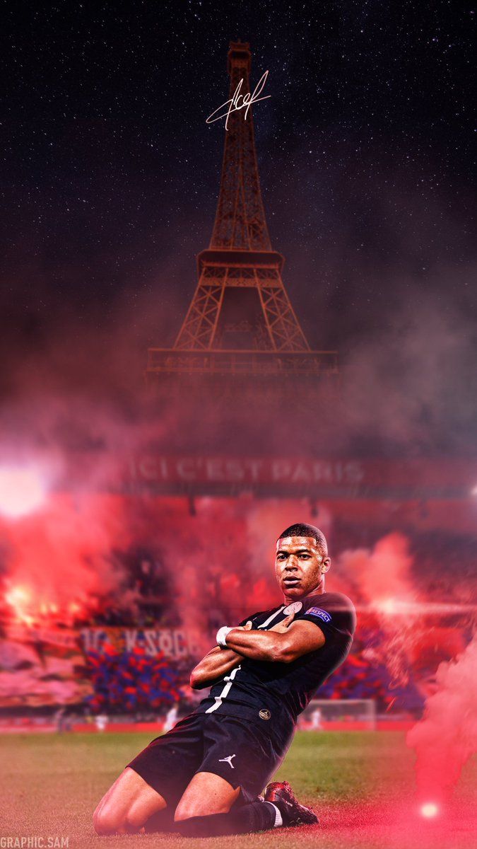 GraphicSam #Mbappe Phone Wallpaper. Retweets