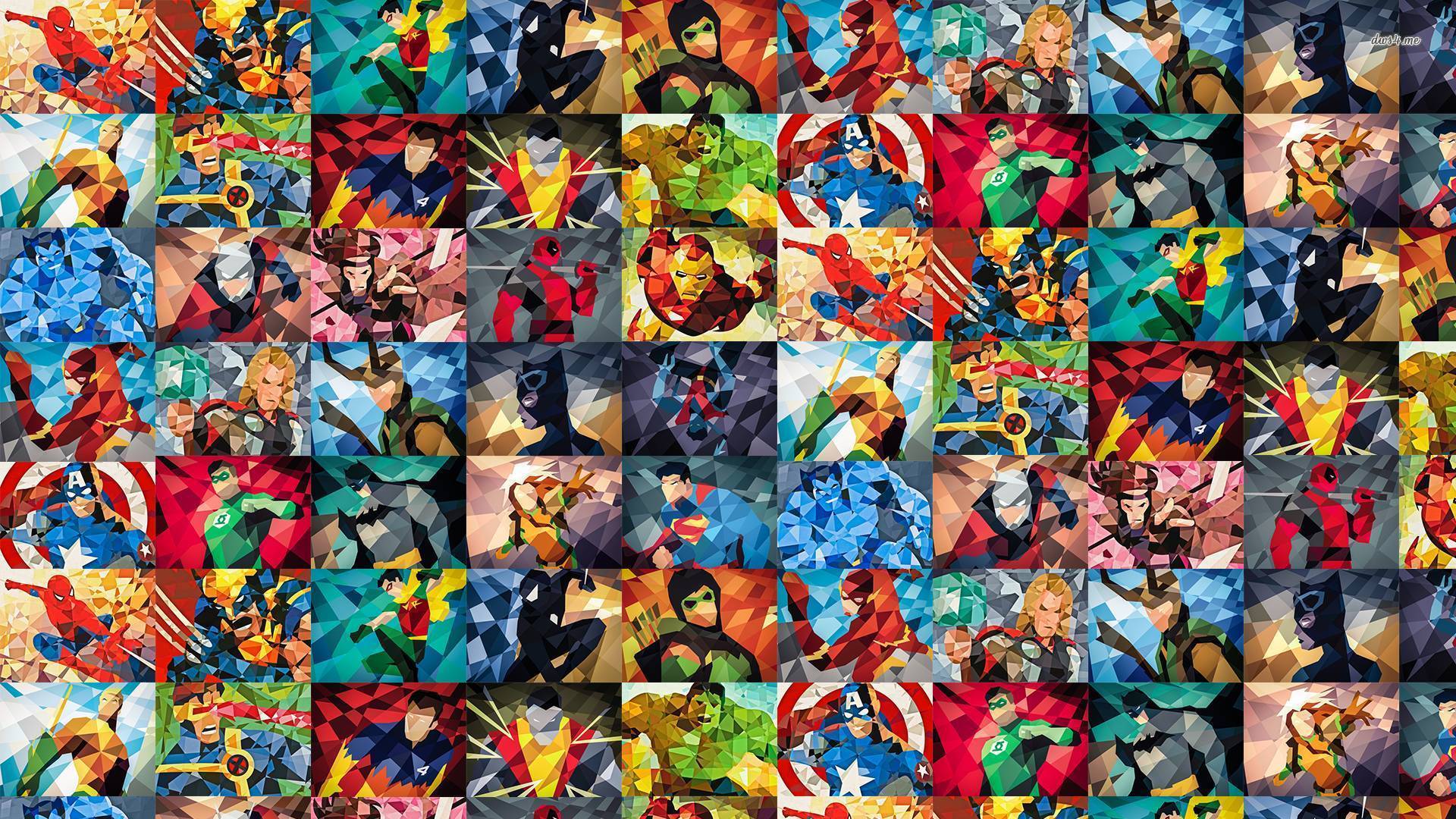 Super hero collage wallpaper wallpaper