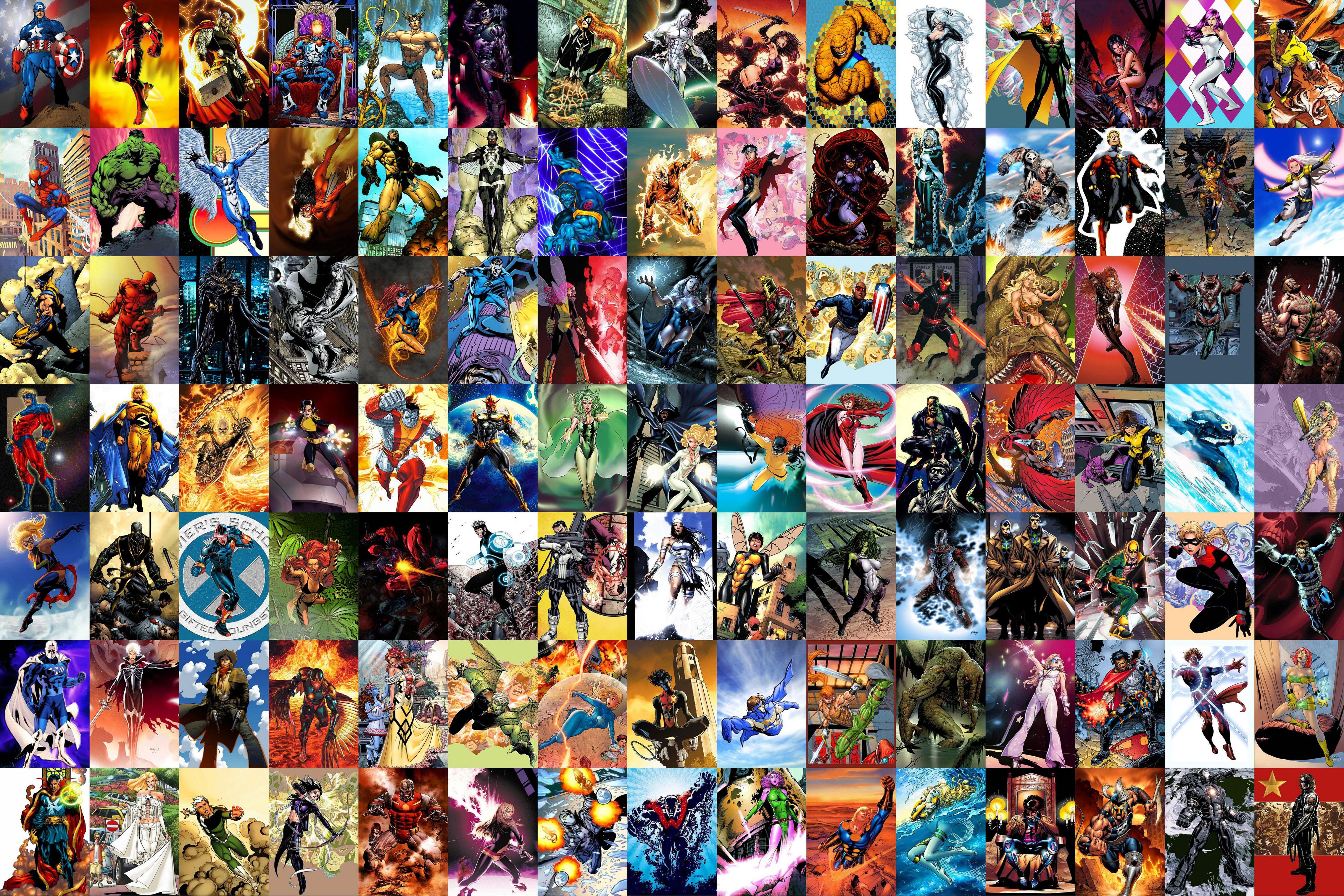 Free download Marvel Cover Collage Computer Wallpaper Desktop