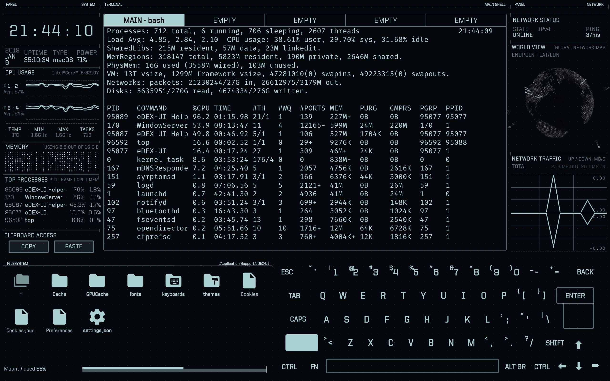Pretend To Be A Movie Hacker With EDEX UI Terminal Emulator