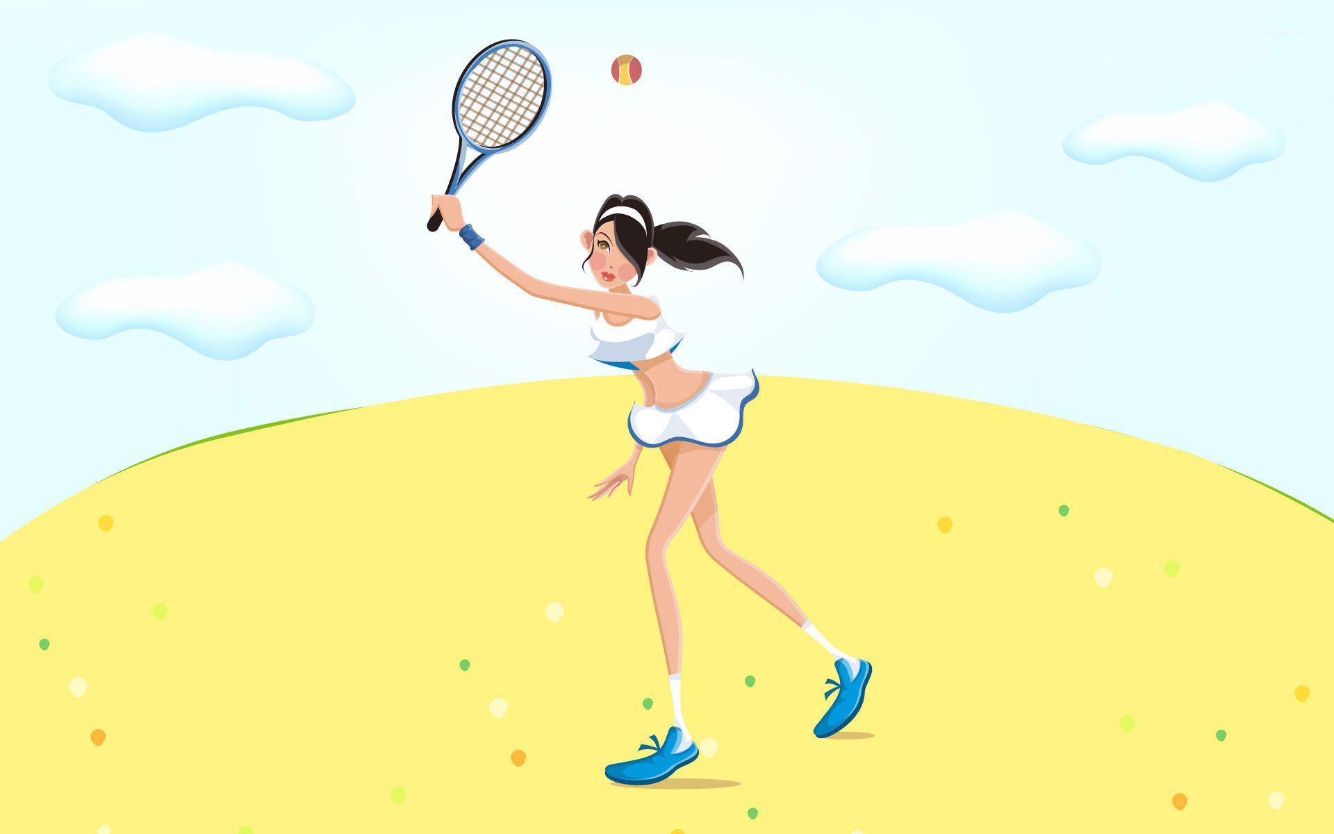 Woman playing tennis wallpaper wallpaper