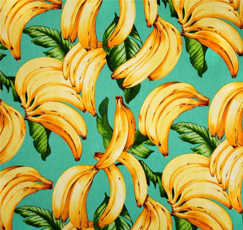 Ткань с бананами