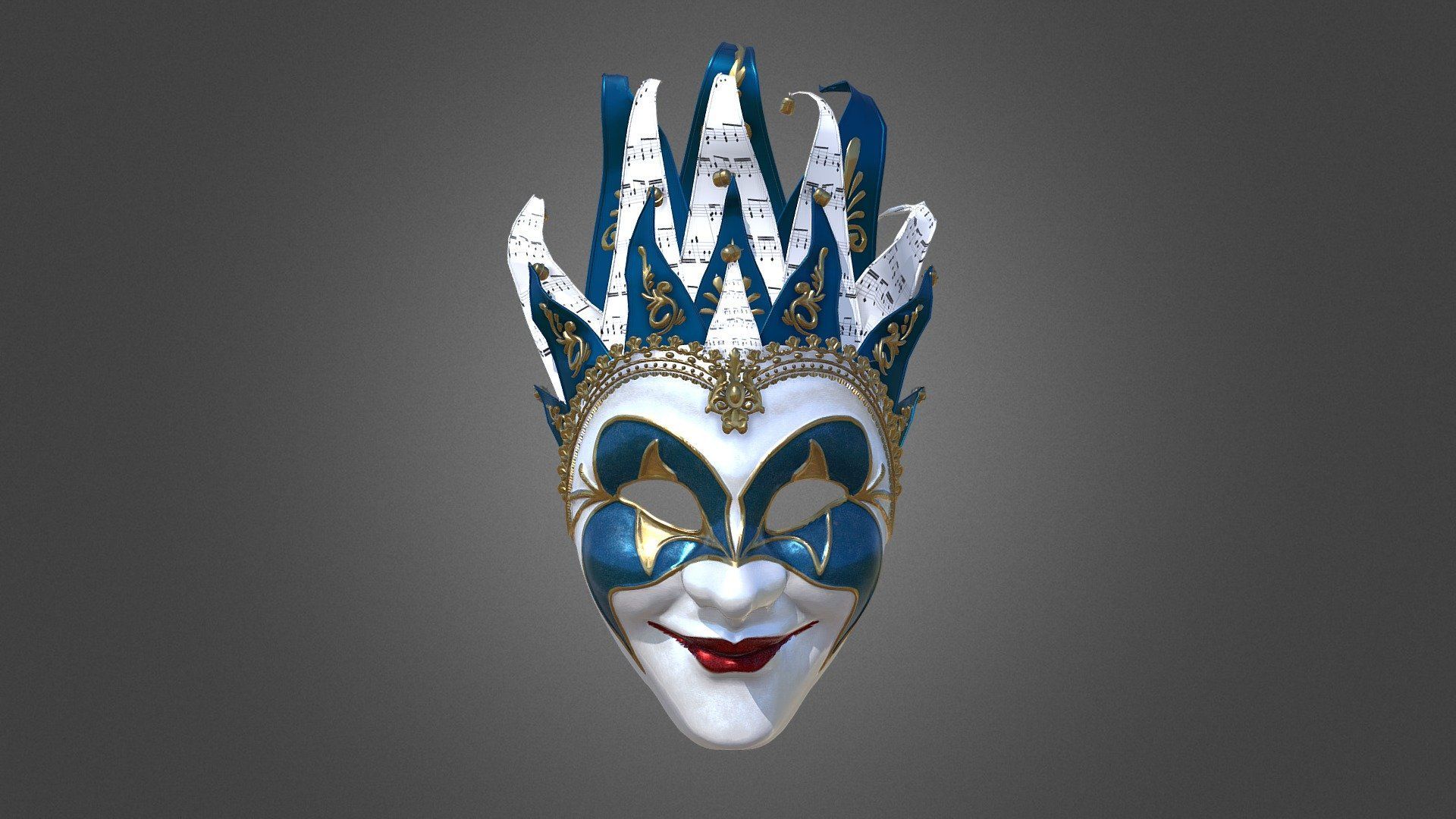 Venetian Carnival Mask Joker model