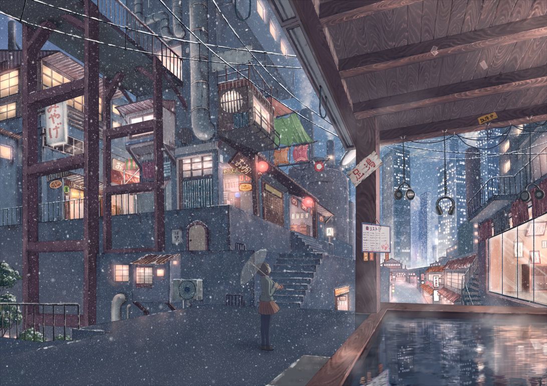 Japanese Anime City Wallpaper Free Japanese Anime City