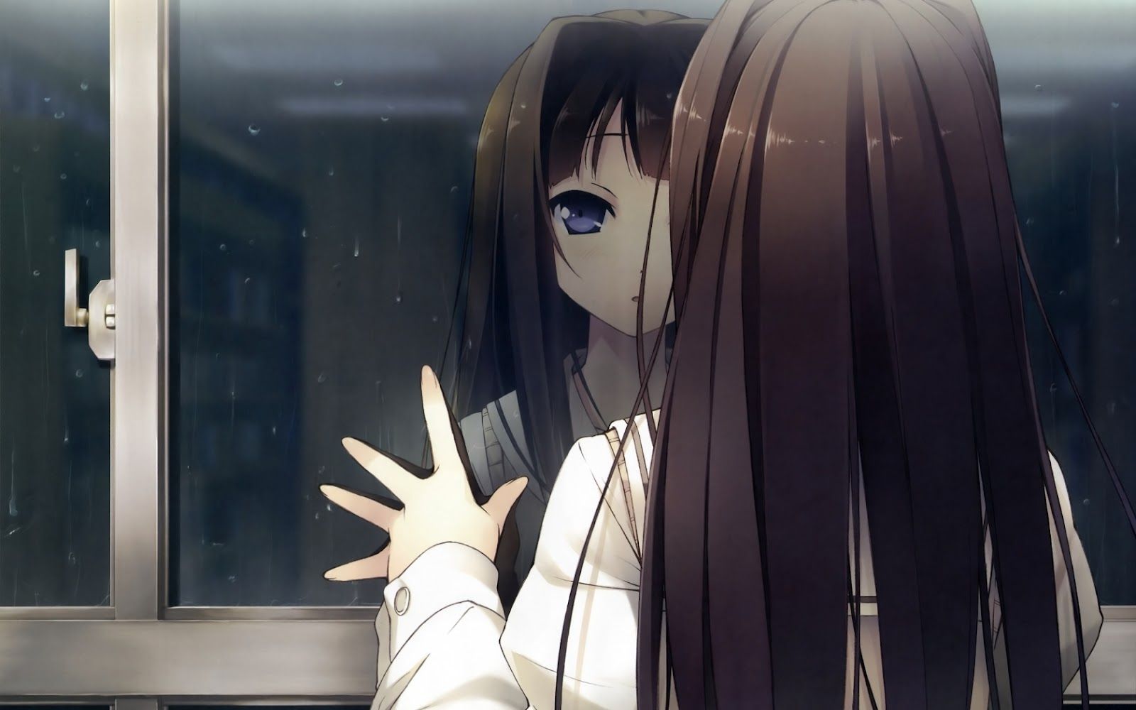 Sad Anime Girl Crying In The Rain Alone
