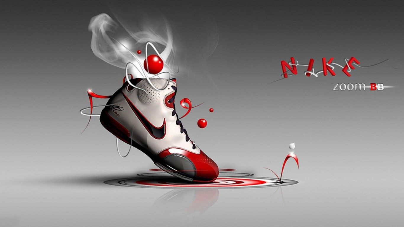 Abstract shoes Nike zoom as Wallpaper 1366x768. Free Photo