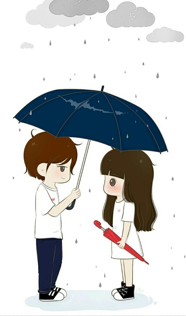 rain #cute #love #couple. Love cartoon couple, Cute love cartoons