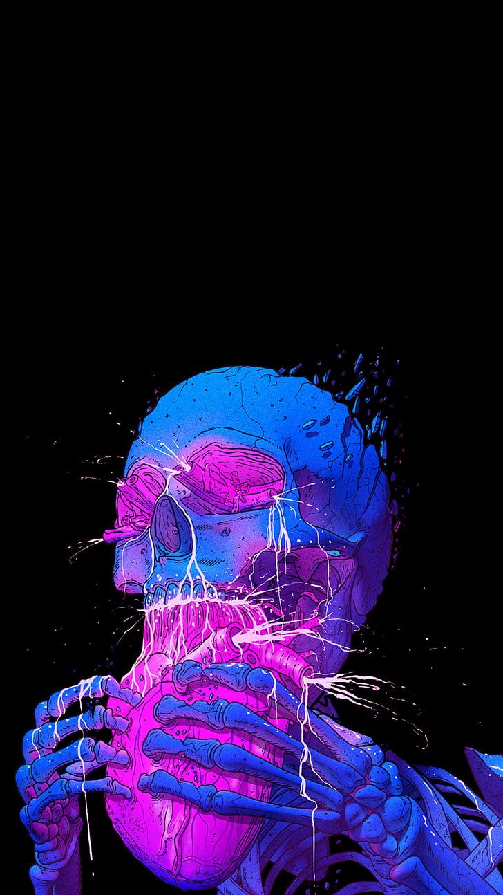 Cyberpunk, amoled, dark, vertical, HD .wallpaperbetter.com