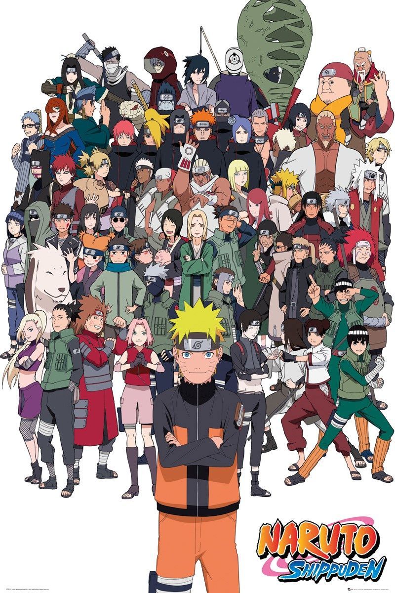 Naruto Shippuden Group Maxi Poster. Naruto shippuden characters, Wallpaper naruto shippuden, Naruto shippuden anime