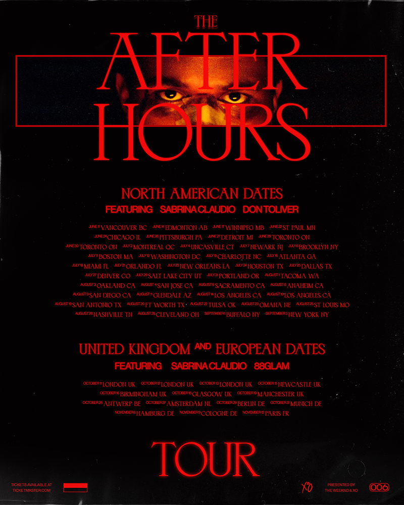 The Weeknd Announces Summer 2020 The After Hours Tour Dates