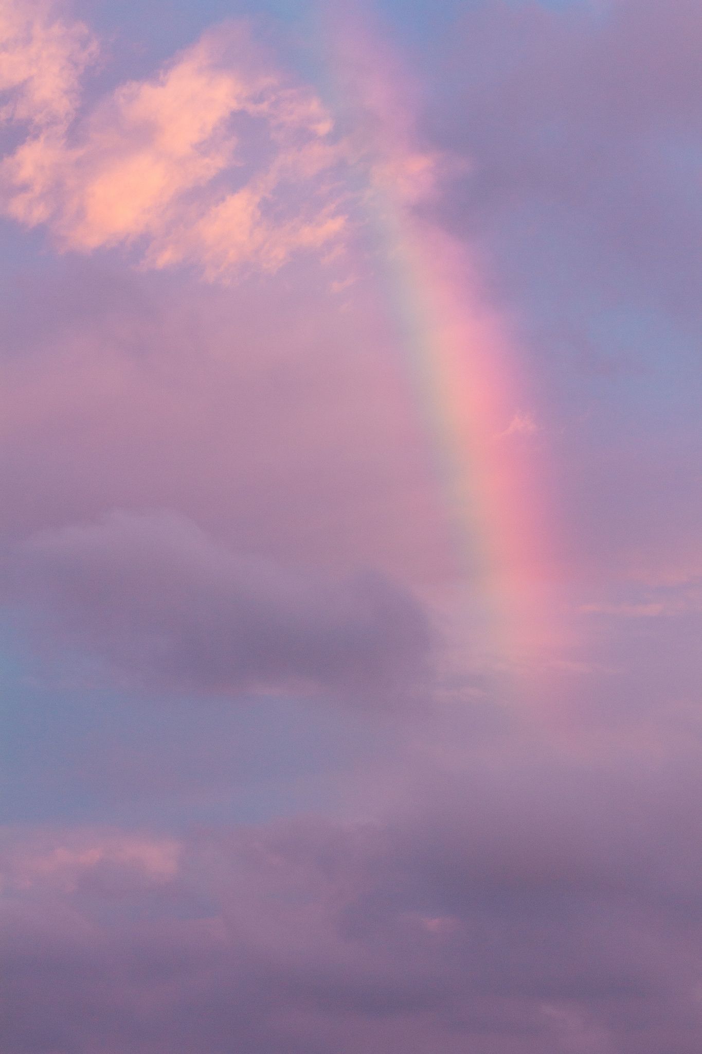 Rainbow In Magic Hour (O Okayama, Tokyo, Japan). IPhone Wallpaper Sky, Sky Aesthetic, Photography Wallpaper