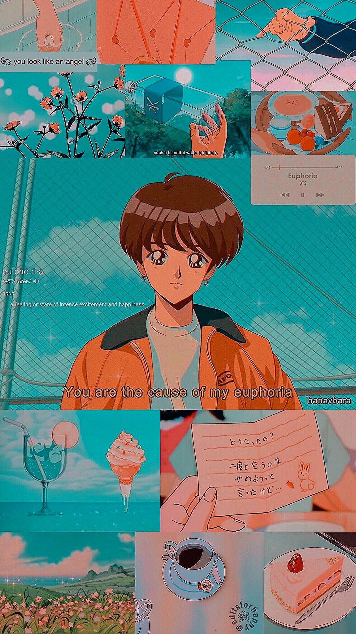 Jungkook Aesthetic Anime Wallpaper / Credits to twitter