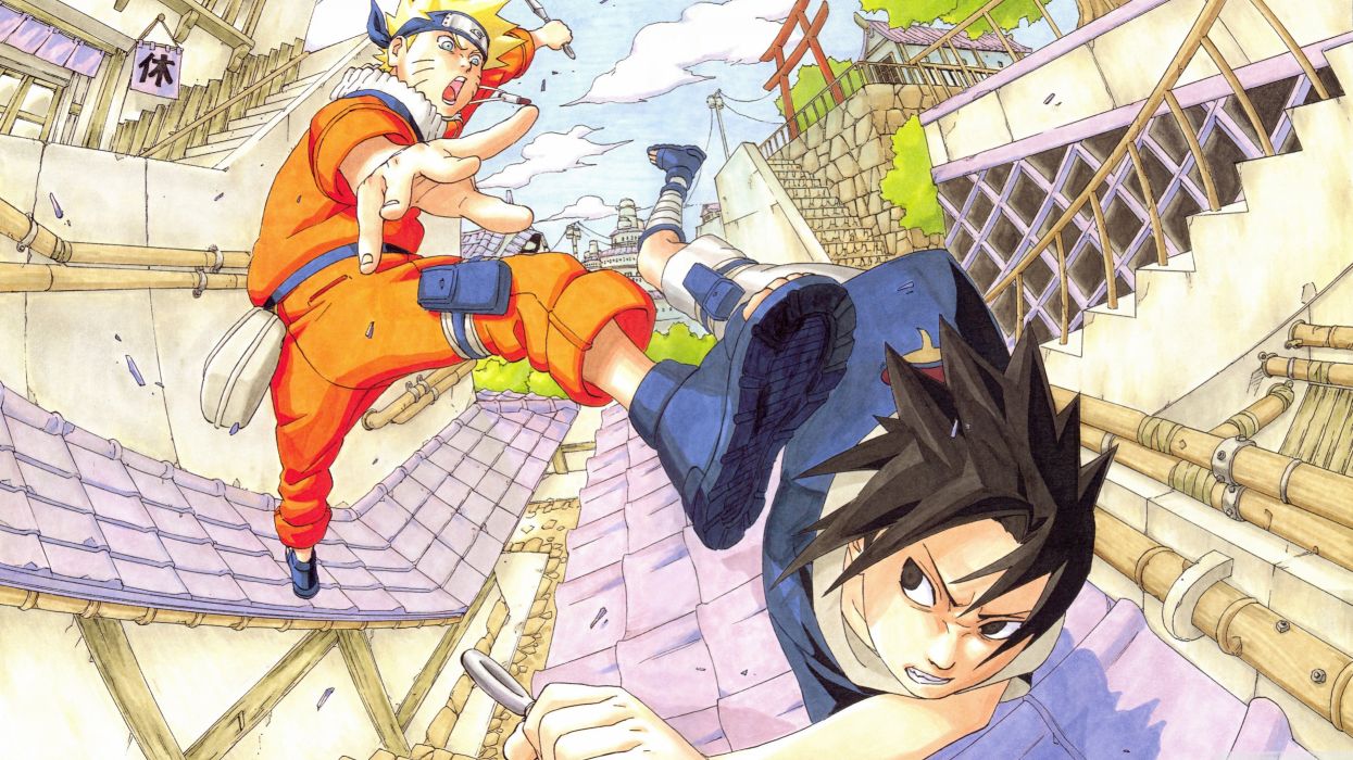 Anime series naruto character sasuke fight wallpaperx2160
