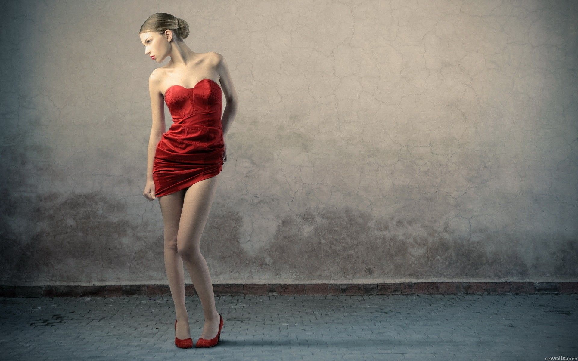 legs, women, dress, fashion, red dress wallpaper