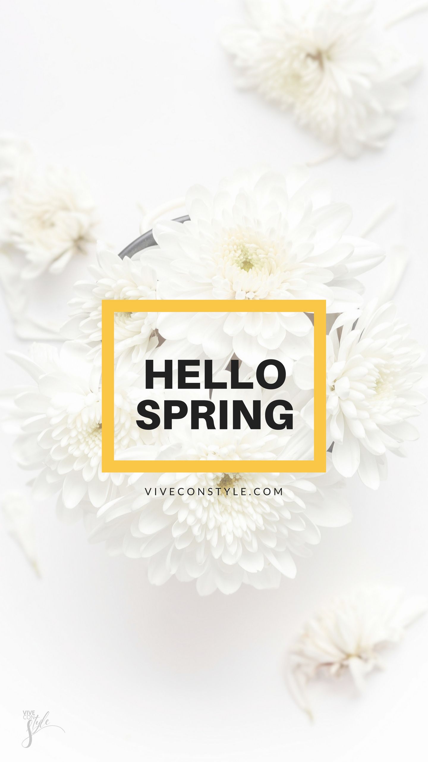 Hello Spring mobile wallpaper. VIVE CON STYLE