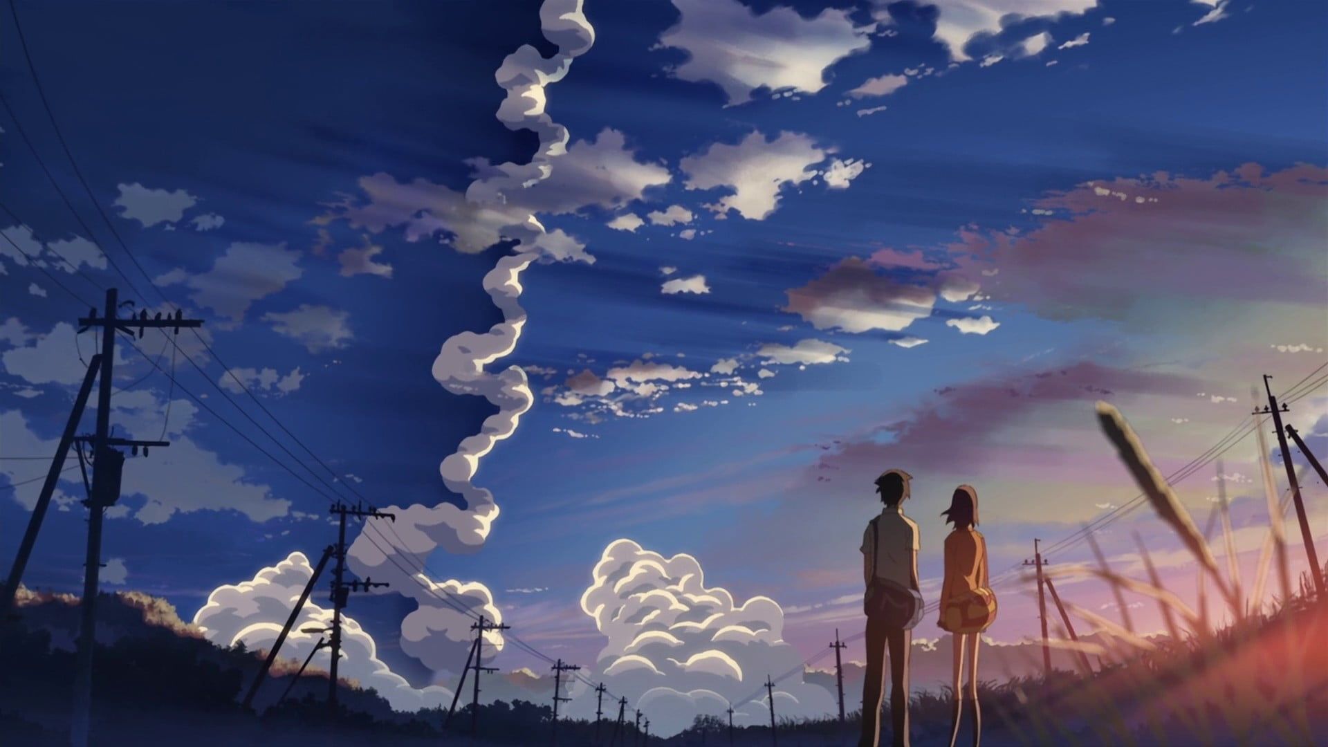 White and black wooden table, 5 Centimeters Per Second, anime