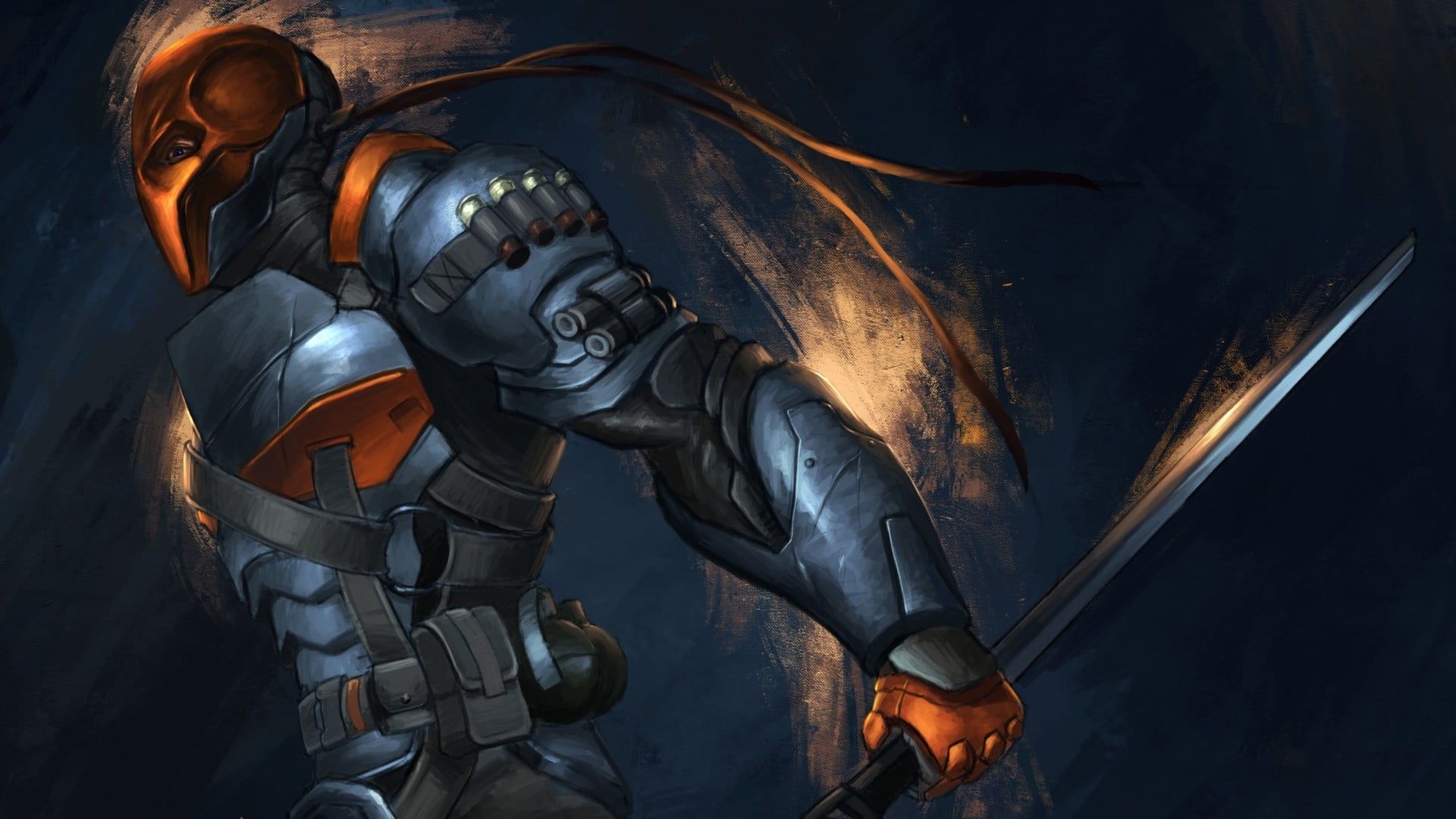 Anime character wallpaper, Deathstroke, DC Comics, artwork