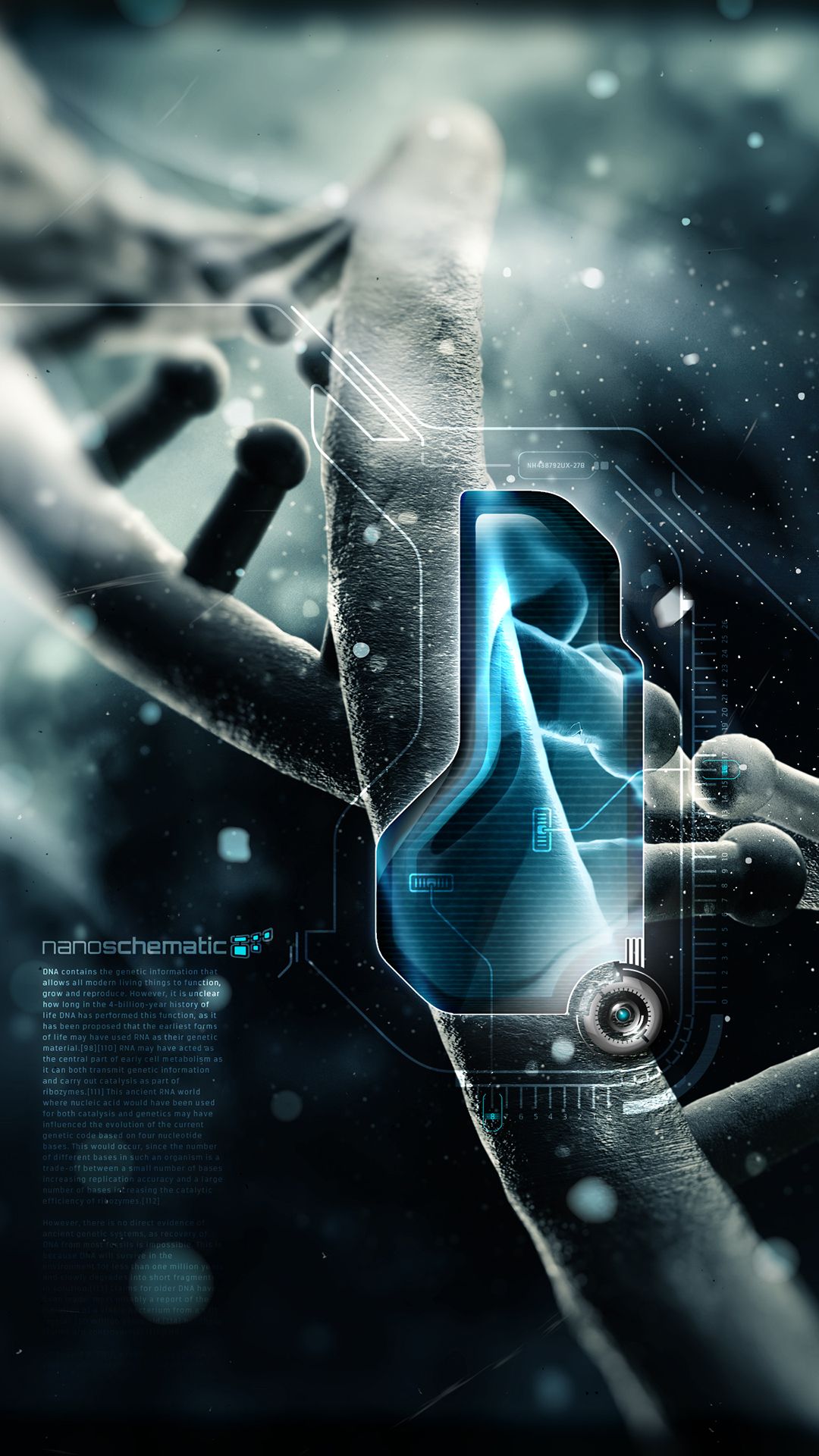 3D Nano DNA iPhone Wallpaper HD