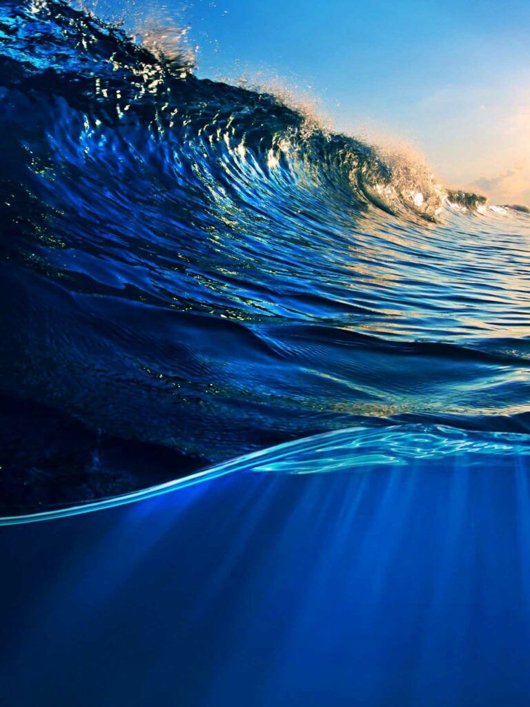 Apple iPad Wallpaper HD blue ocean splash K wallpaper