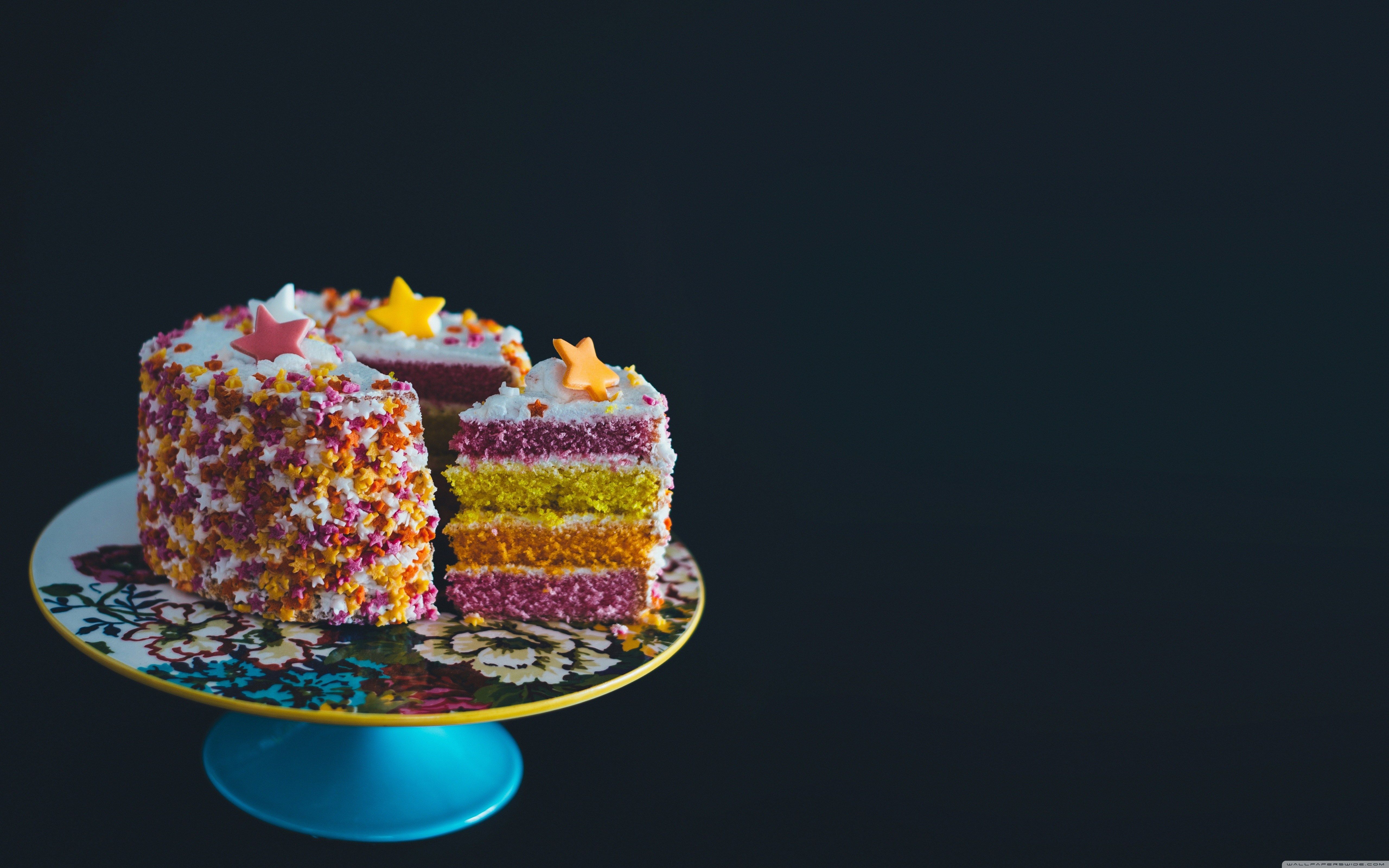 Birthday Cake HD Wallpaper Colorful Birthday Cake 4k HD Desktop Wallpaper For Wide Ultra. Birthday cake with photo, Birthday cake hd, Cake wallpaper