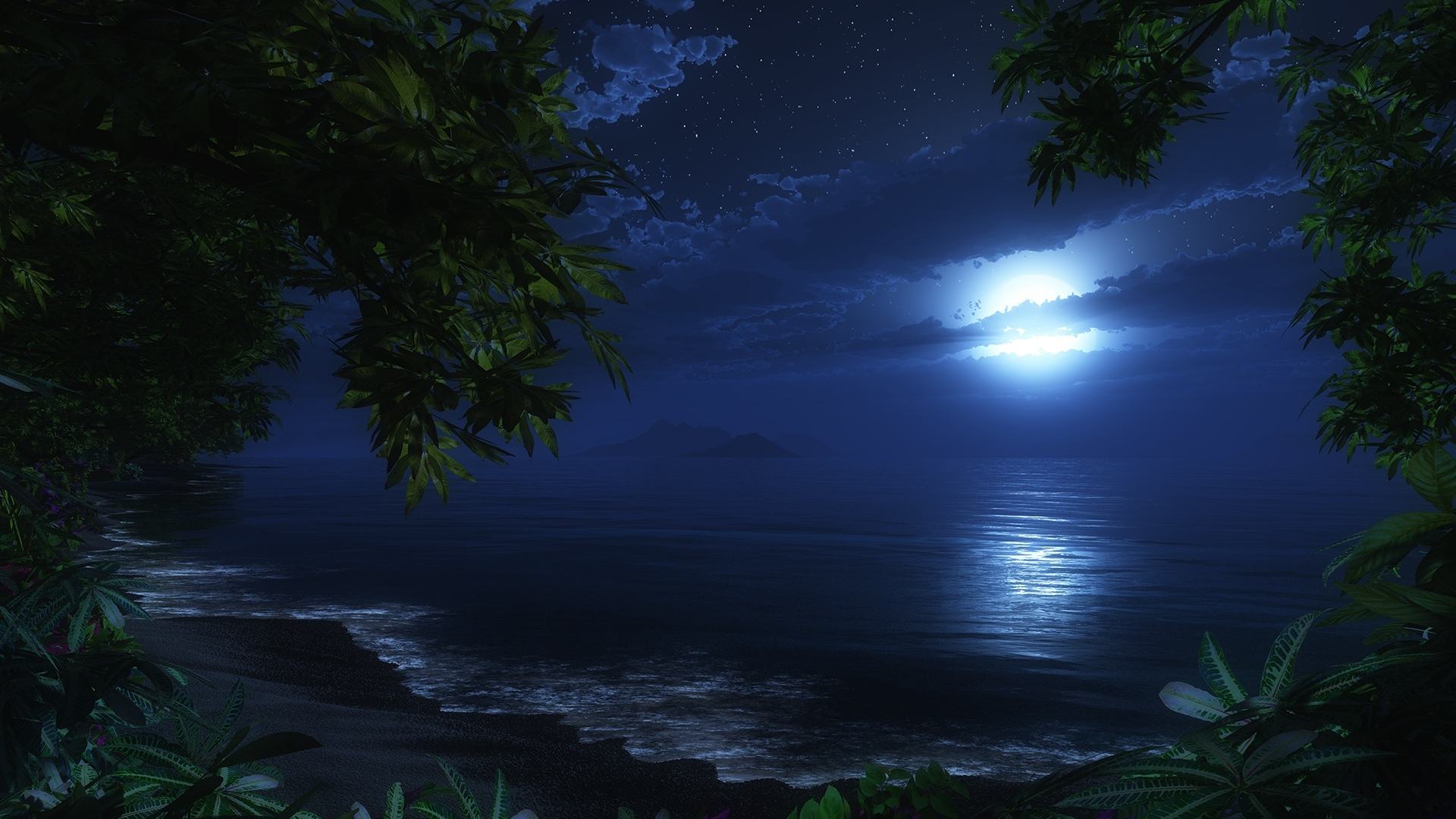 Beach Moon Wallpaper