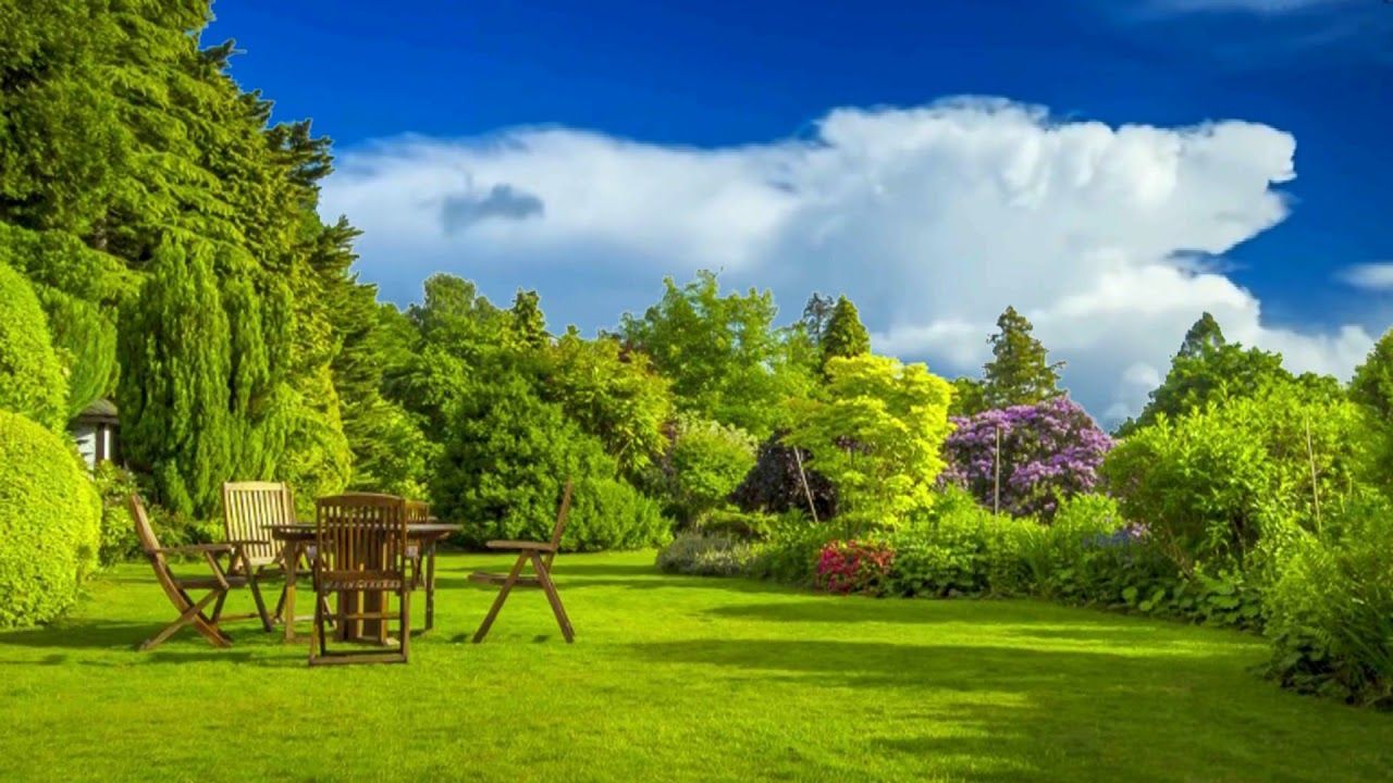 HD 1080p Nature with Family Garden Scenery Video, Royalty free