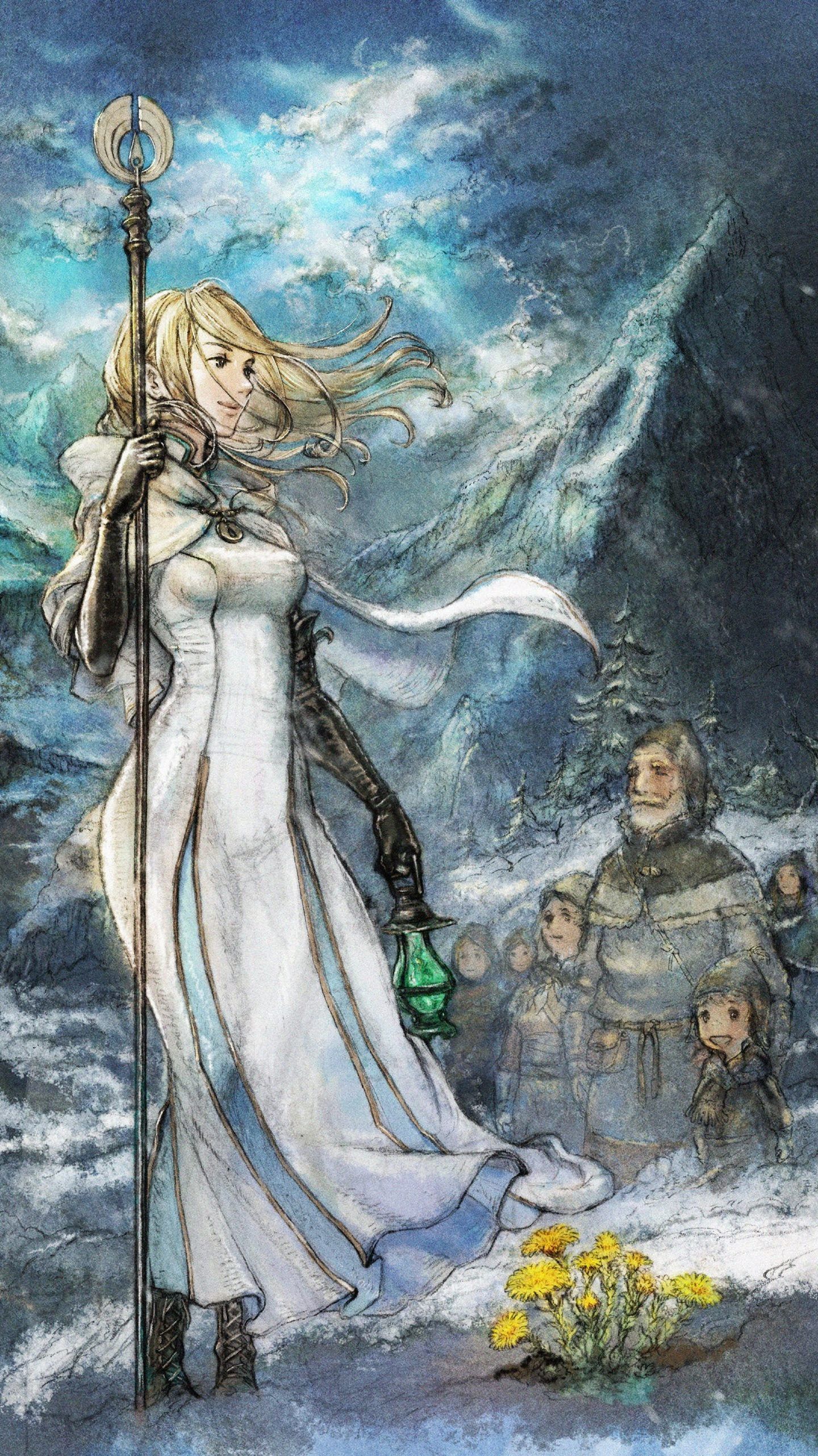 Octopath Traveler Official Character Artwork and phone wallpaper