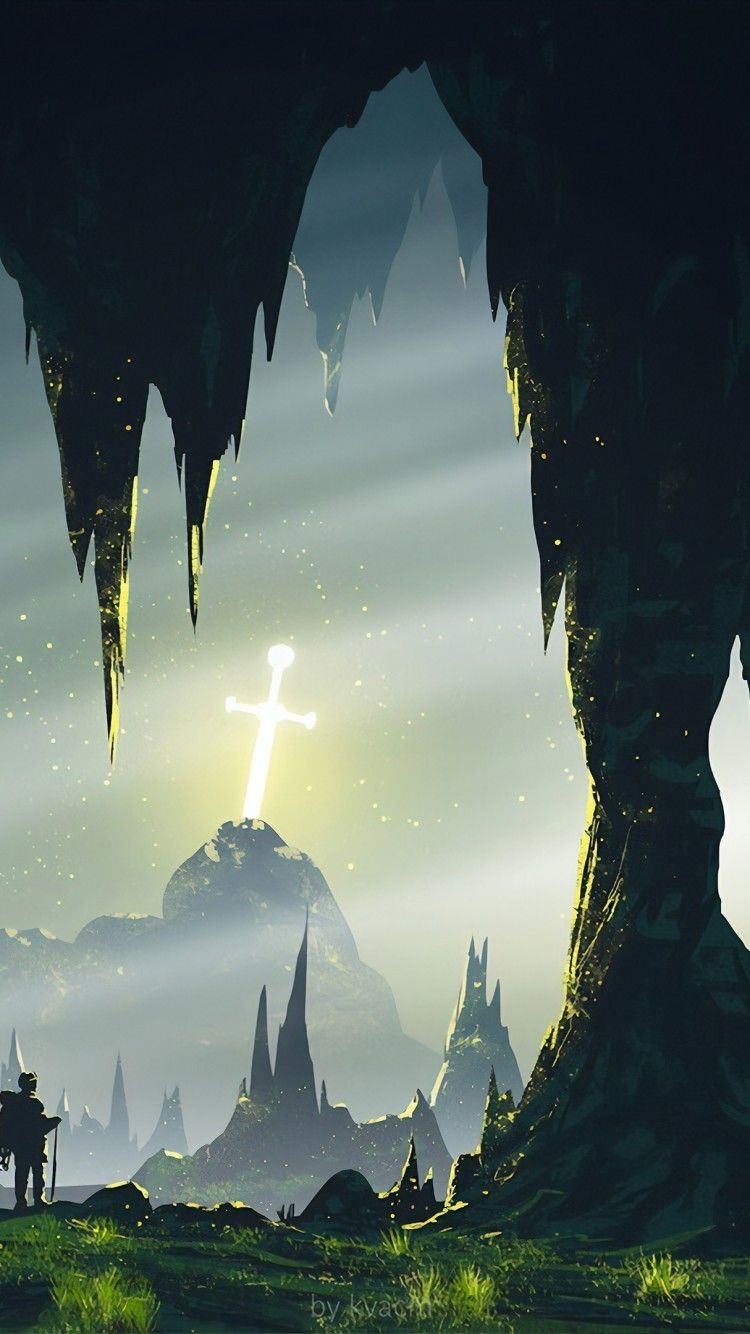 Download 750x1334 Underground City, Traveller, Silhouette, Rocks