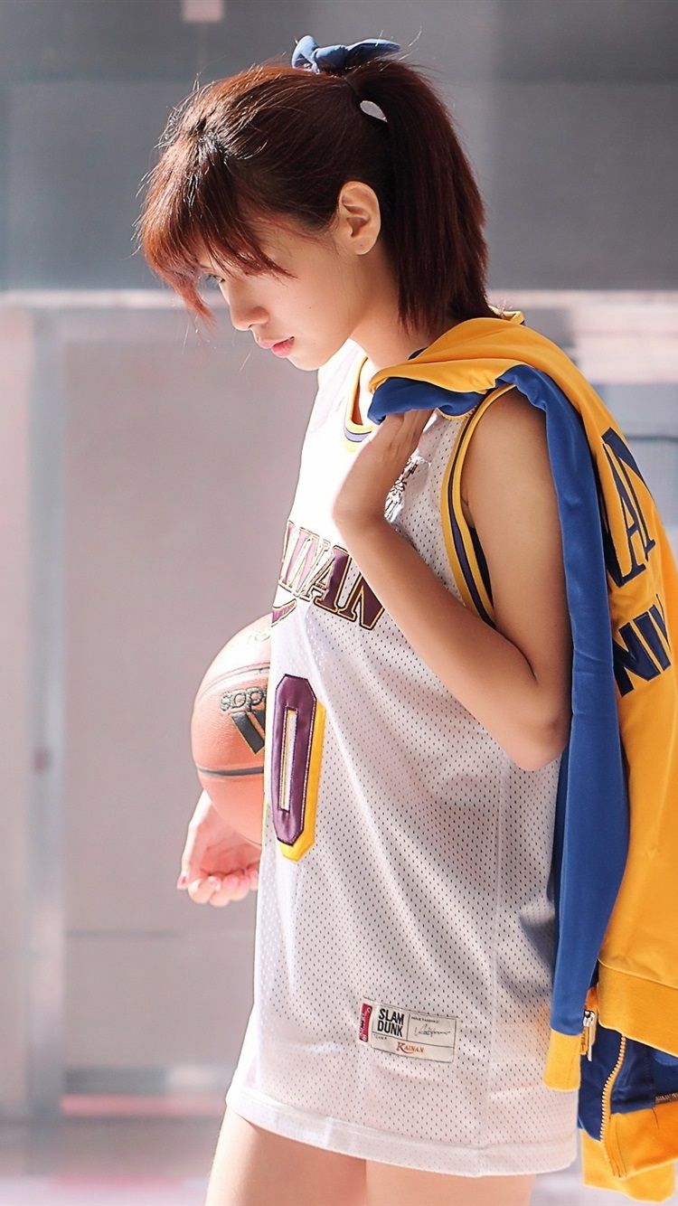 Japanese Girl, Basketball, Training 750x1334 IPhone 8 7 6 6S Wallpaper, Background, Picture, Image