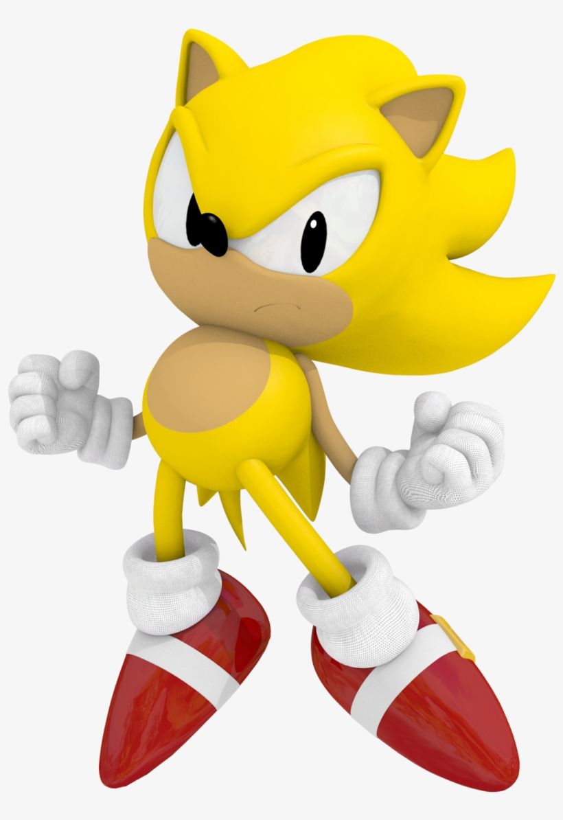 Super Classic Sonic Dark Super Sonic PNG