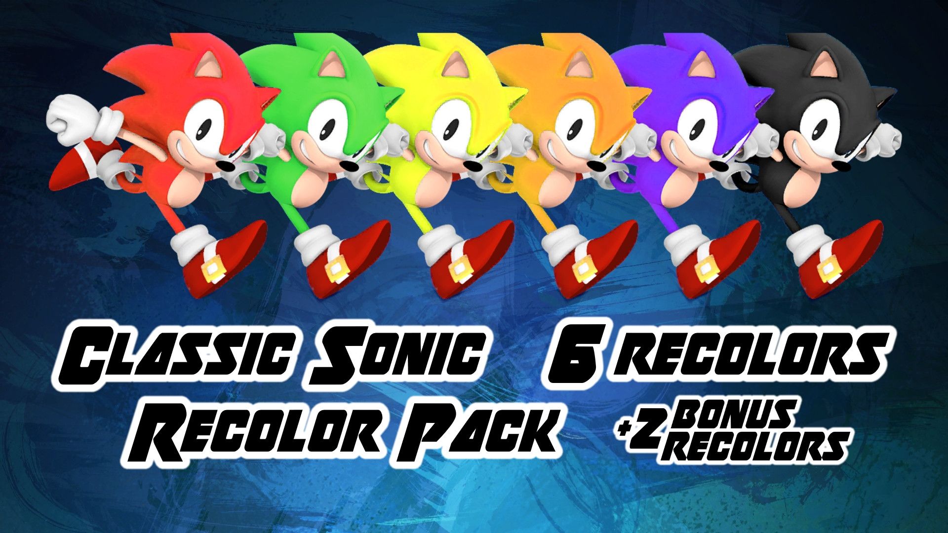 Classic Sonic Recolor Pack Smash Bros Wii U Classic Sonic