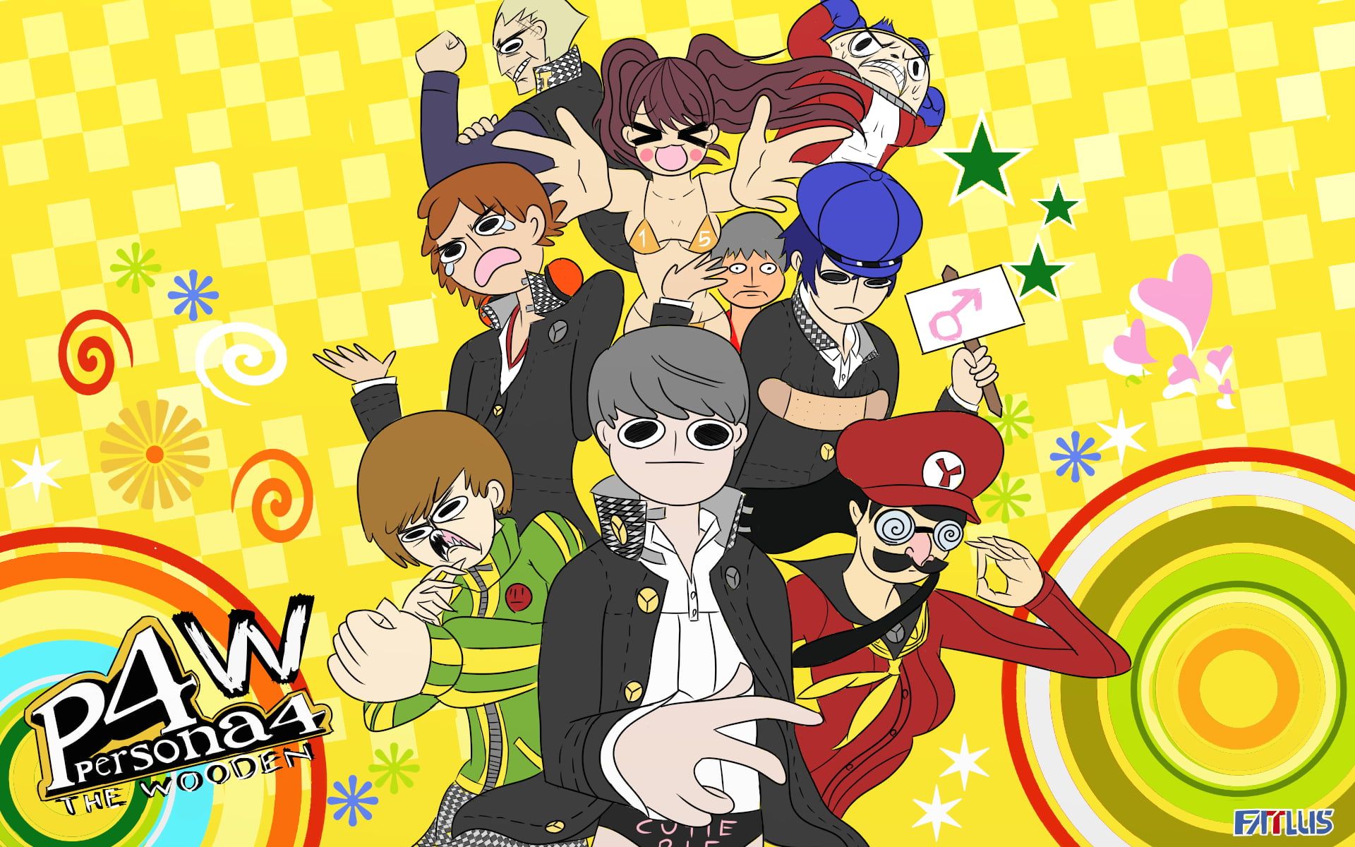 P4W digital wallpaper, Persona series, anime, Persona 4 HD