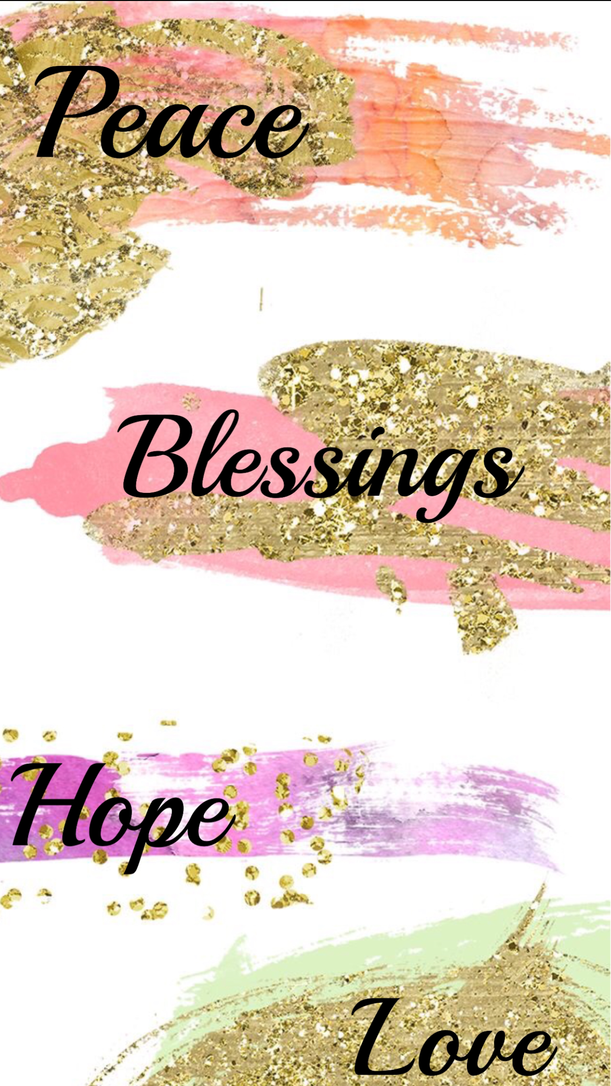 Peace and Blessings iPhone Wallpaper. Pink