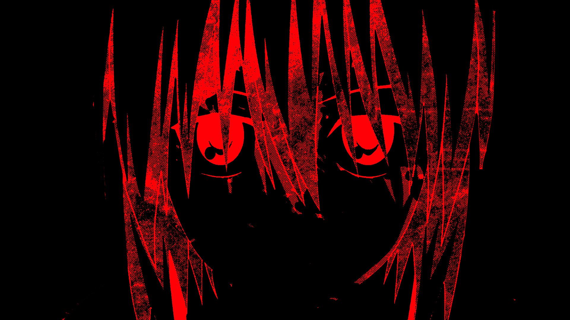 Red and black animated female character digital wallpaper, anime, Elfen Lied HD wallpaper