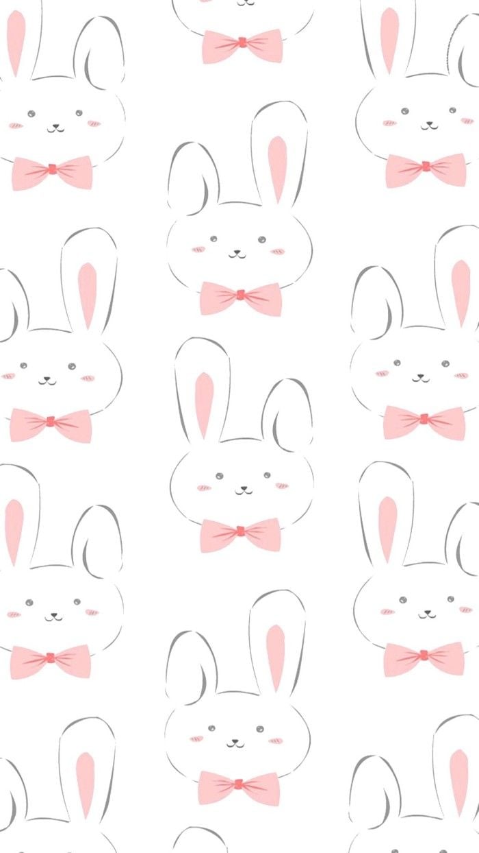 Pink Bunny Fabric Wallpaper and Home Decor  Spoonflower