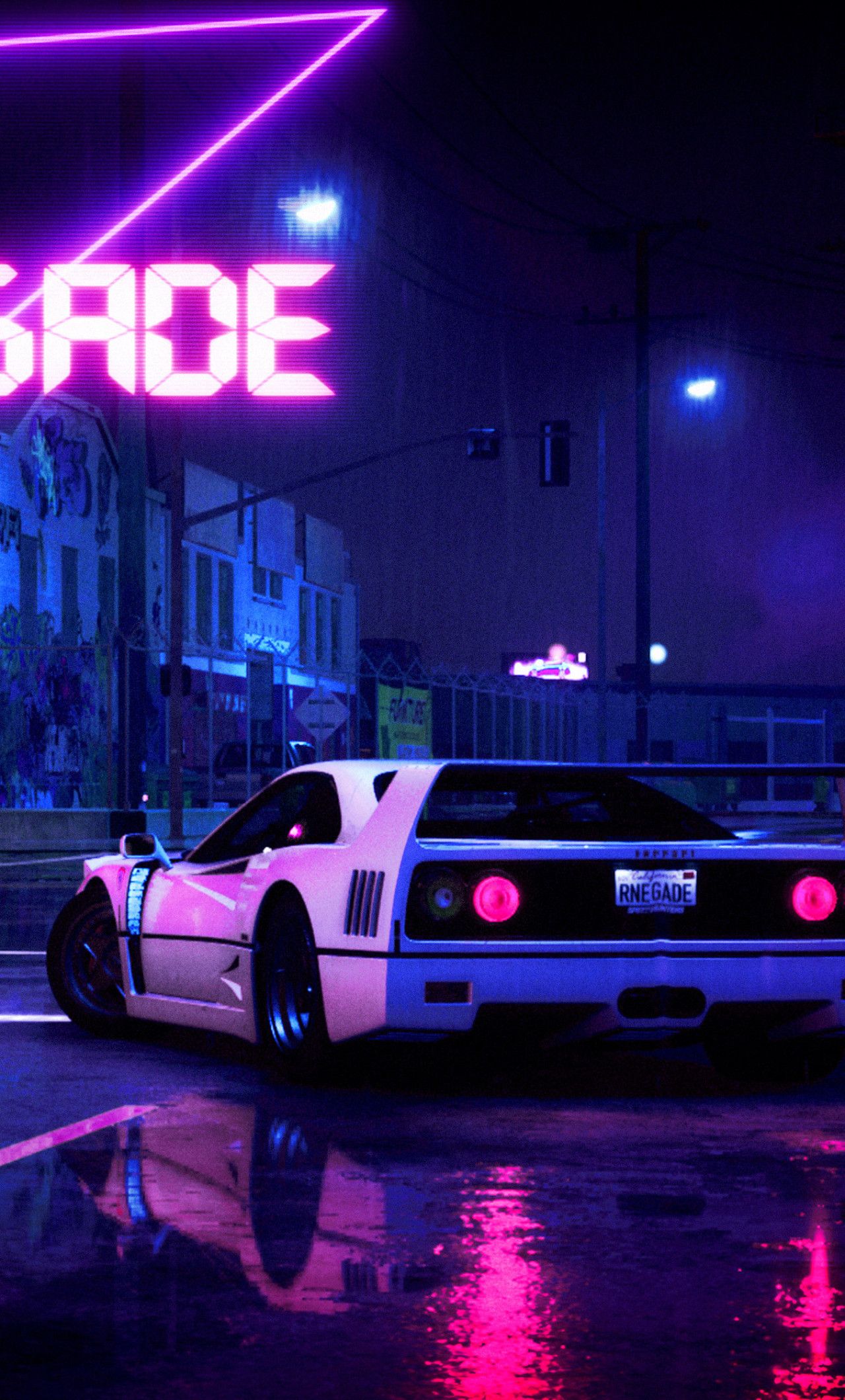 Retrowave Cyberpunk Car 4k iPhone HD 4k Wallpaper, Image, Background, Photo and Picture