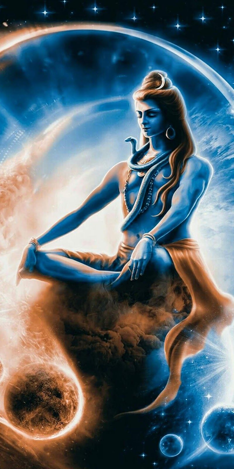 Lord Shiva in Tapas art mobille wallpaper. mahadev image