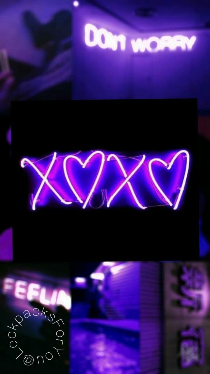 ♡Imágenes con luces de neon♡. Purple