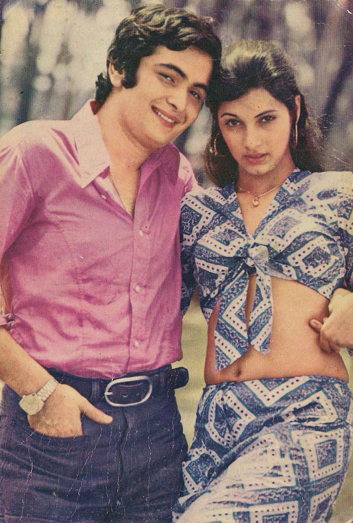 Rishi Kapoor and Dimple Kapadia. Bollywood picture, Vintage