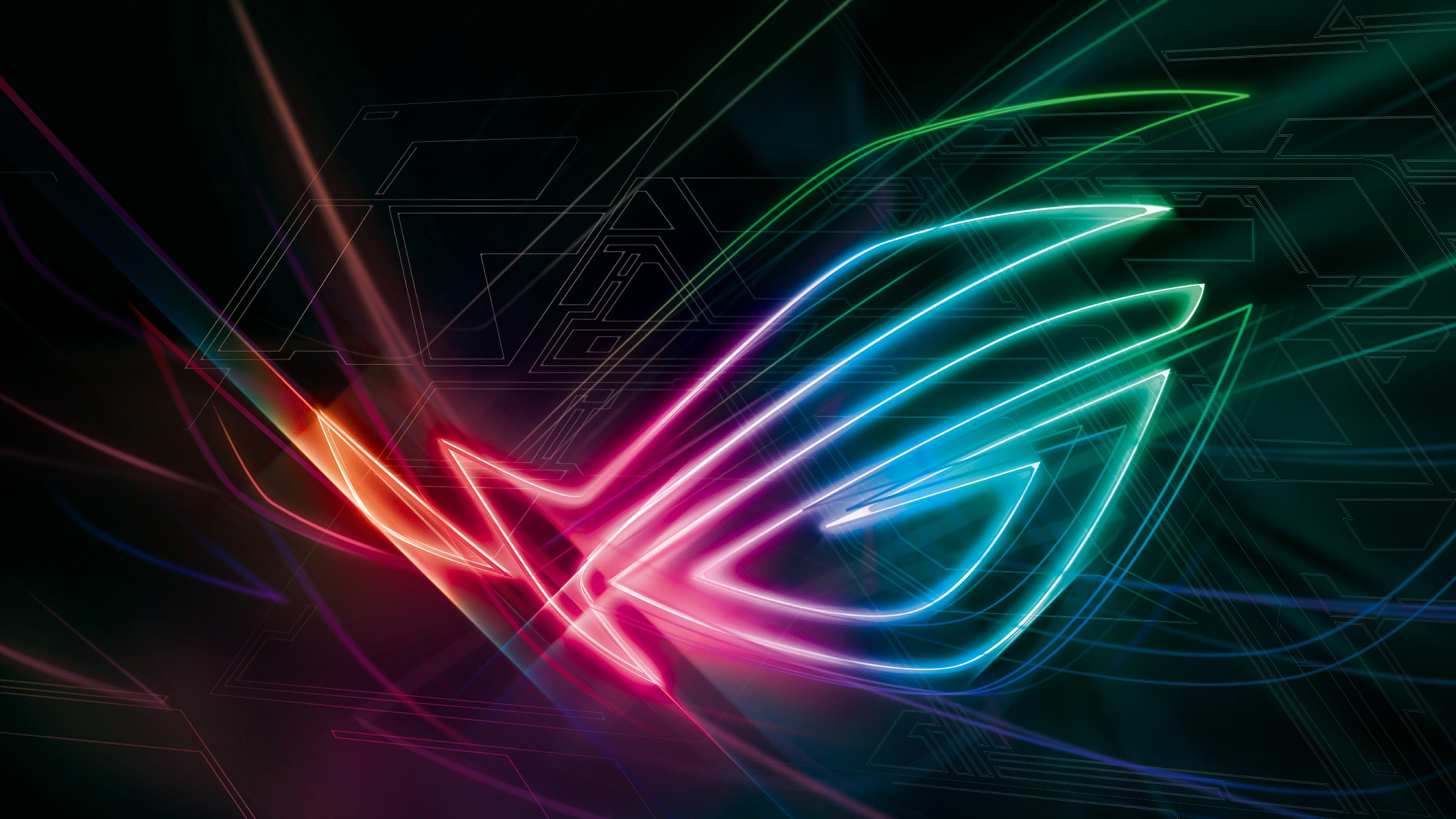 Wallpaper Asus ROG Phone colorful, Android 9 Pie, 4K, OS