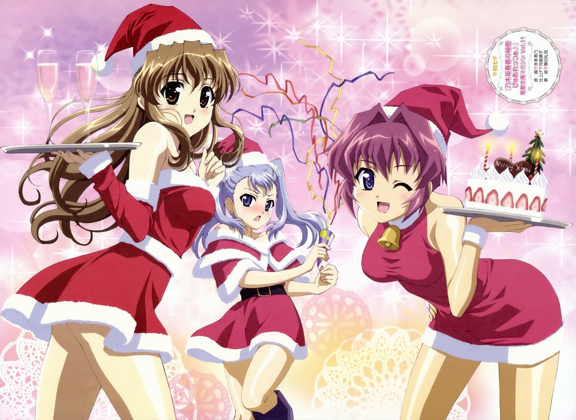 amamiya shiina blue eyes blue hair blush brown eyes brown hair