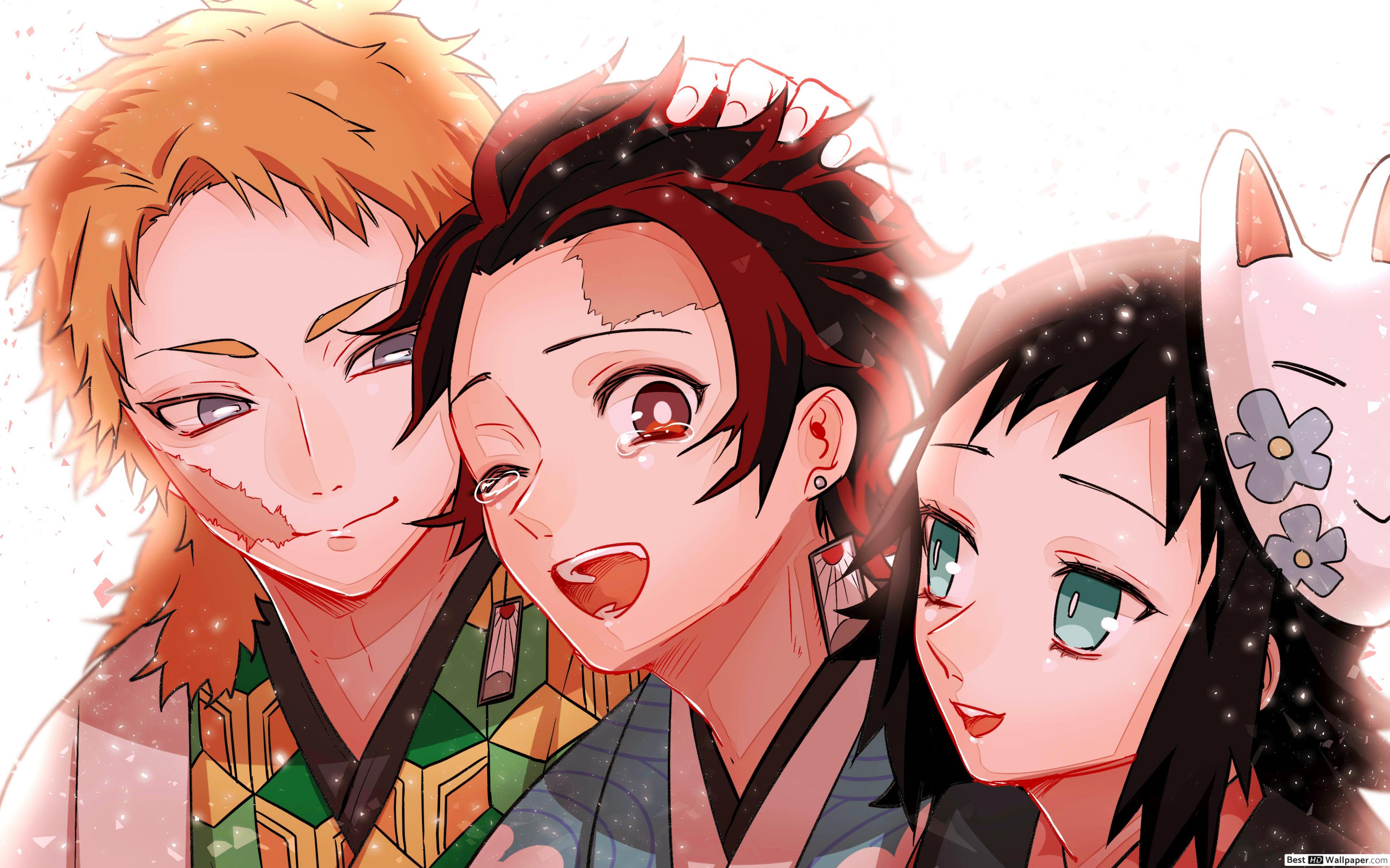 Demon Slayer, Tanjiro and Makomo HD wallpaper download